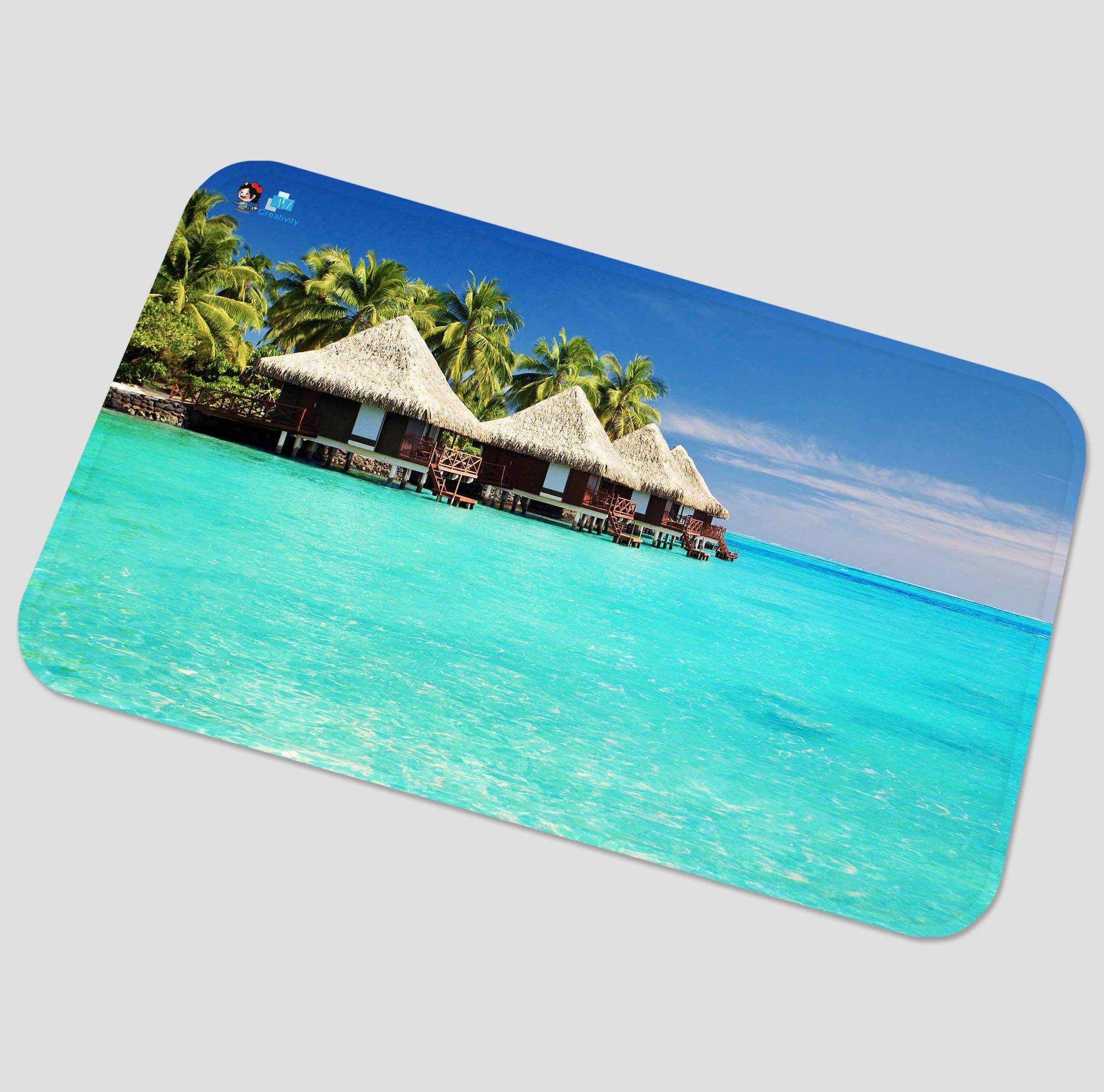 3D Seaside Pavilions 57 Non Slip Rug Mat Mat AJ Creativity Home