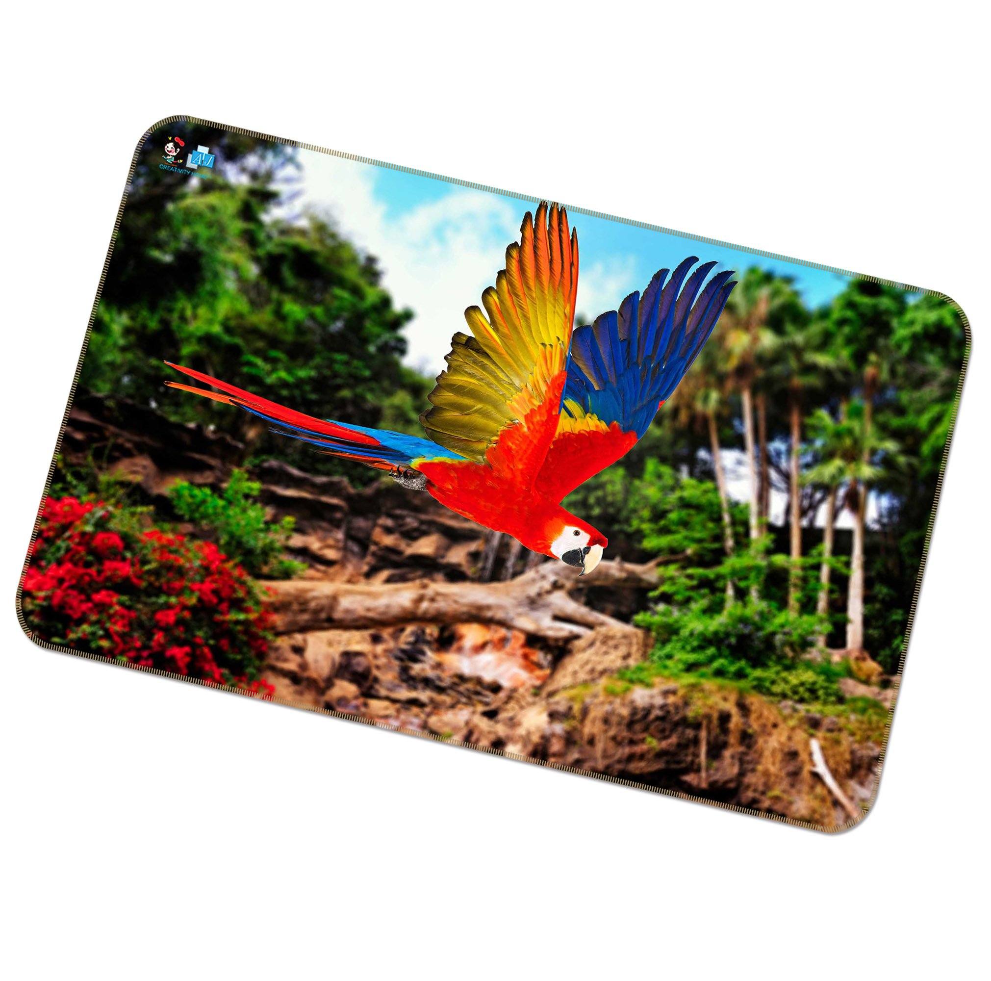 3D Flying Parrot 261 Non Slip Rug Mat Mat AJ Creativity Home