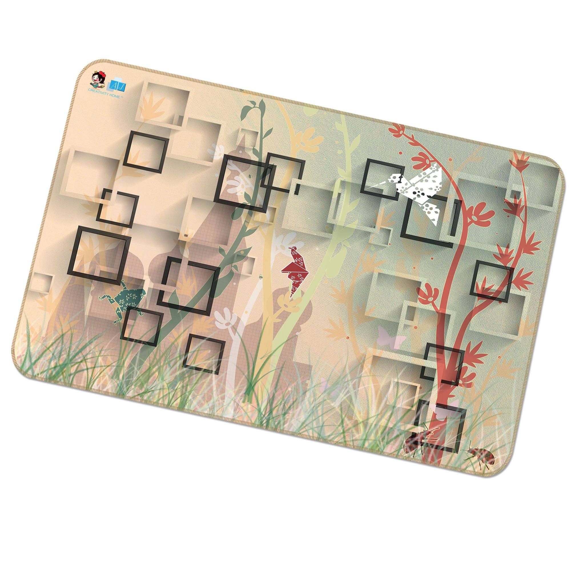 3D Box Paper Crane 501 Non Slip Rug Mat Mat AJ Creativity Home