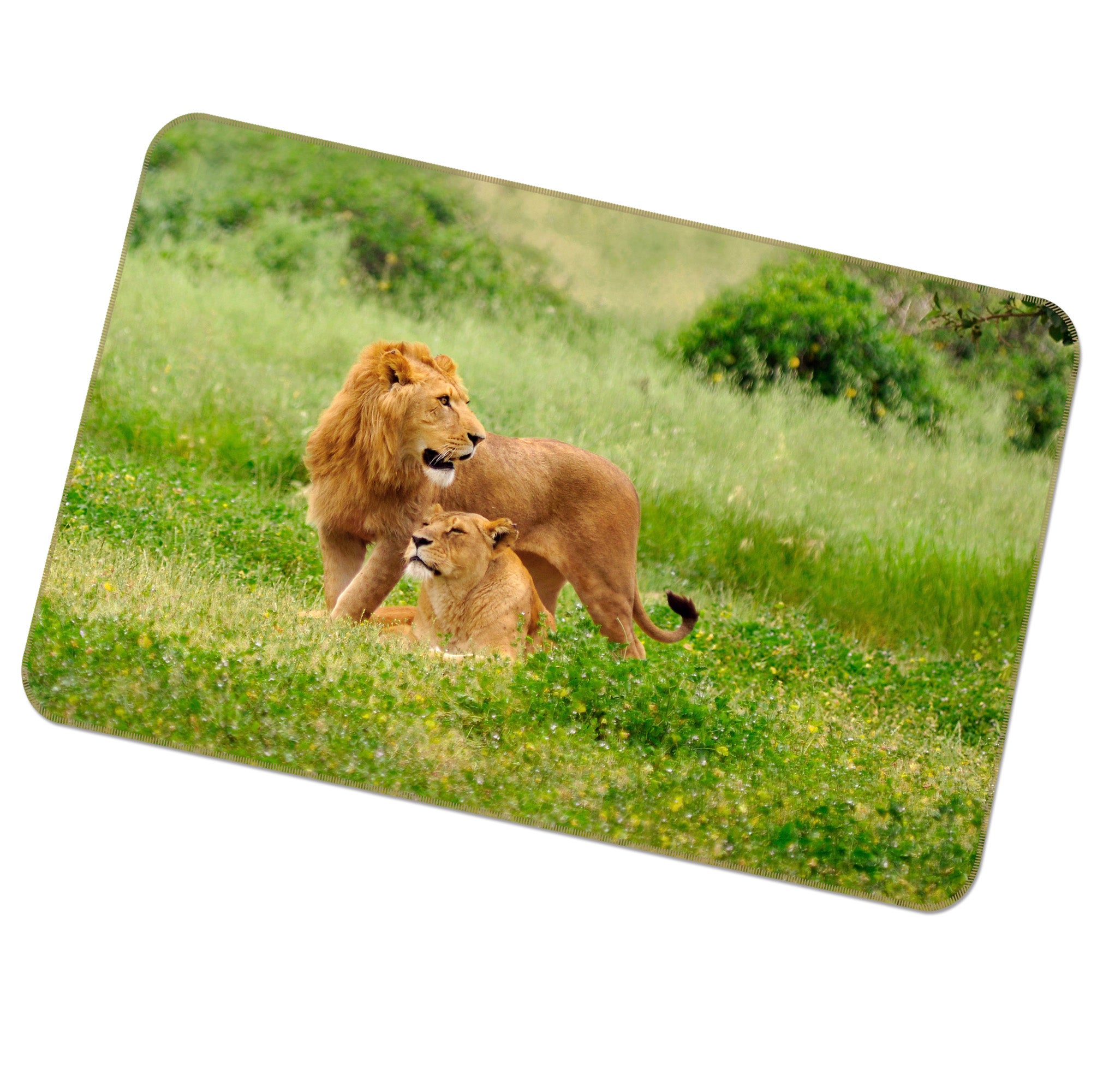 3D Lion Grass 141 Animal Non Slip Rug Mat