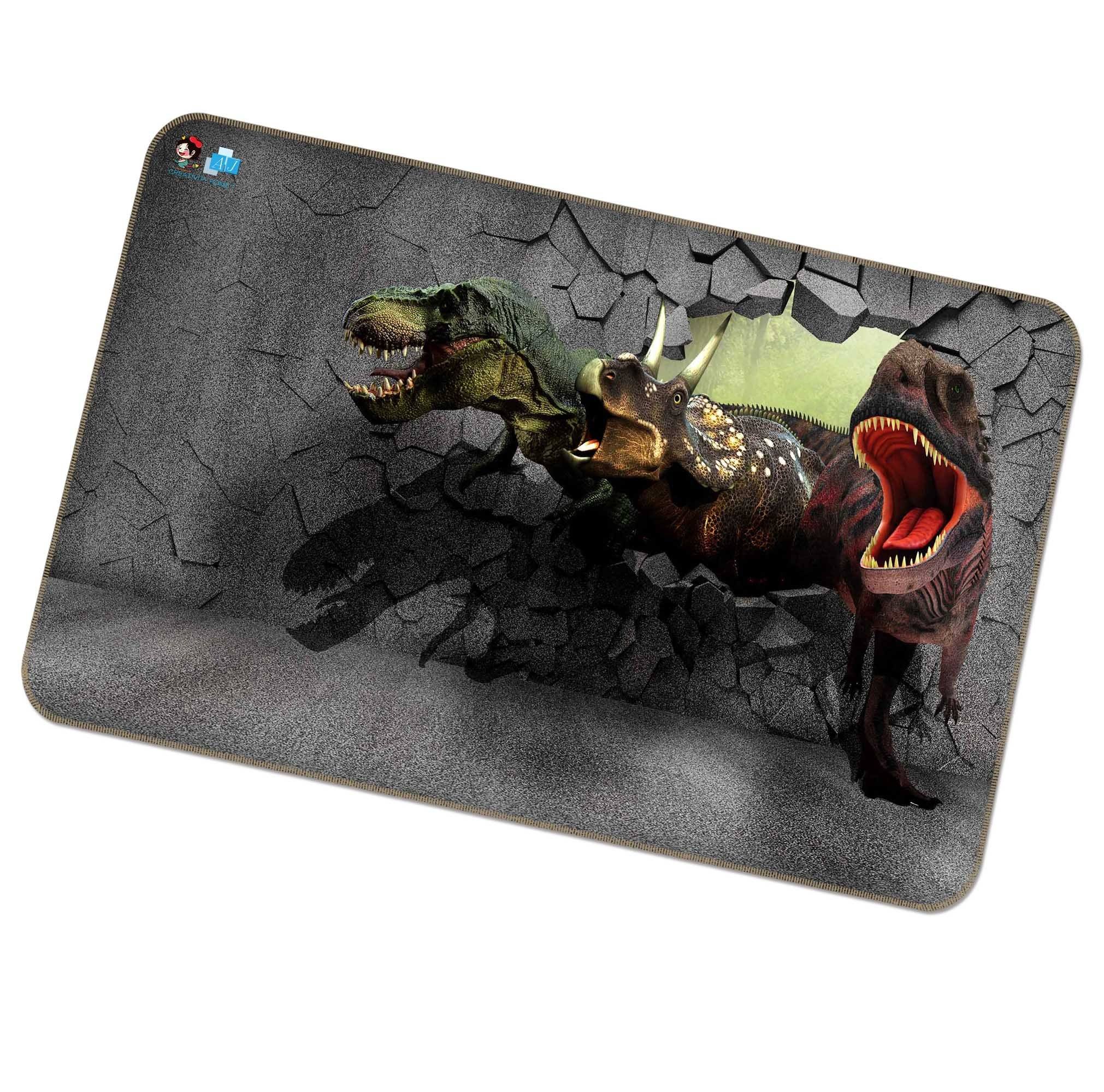 3D Fierce Dinosaur 361 Non Slip Rug Mat Mat AJ Creativity Home