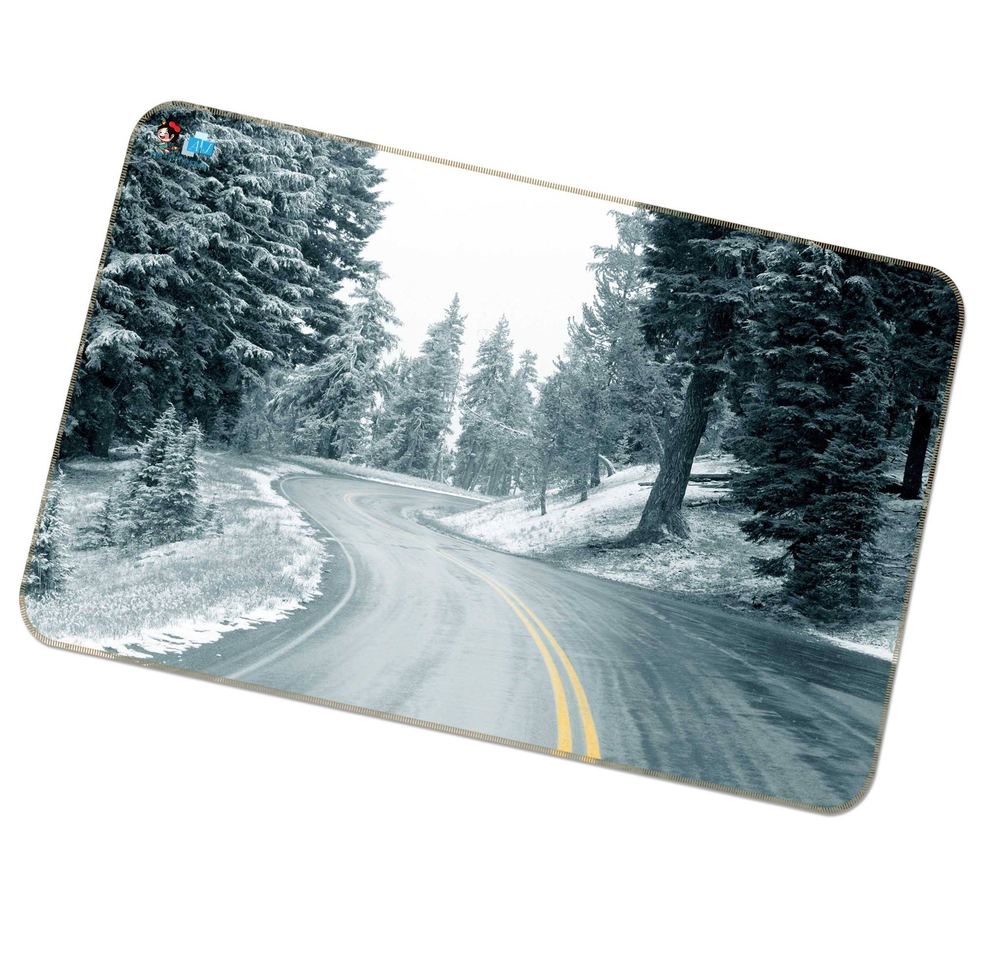 3D Highway Tree 352 Non Slip Rug Mat Mat AJ Creativity Home