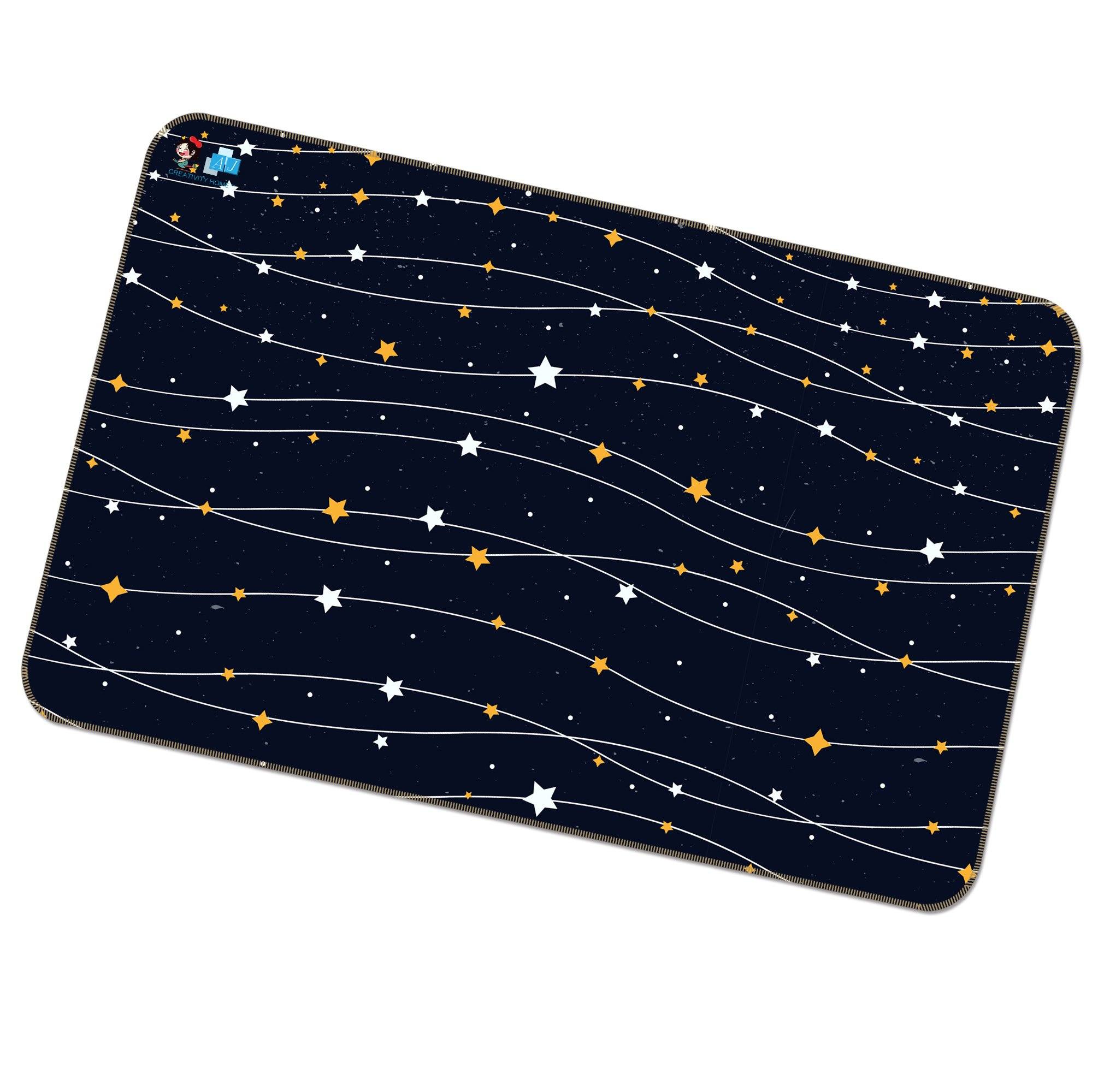 3D Pentagram Line 015 Non Slip Rug Mat Mat AJ Creativity Home