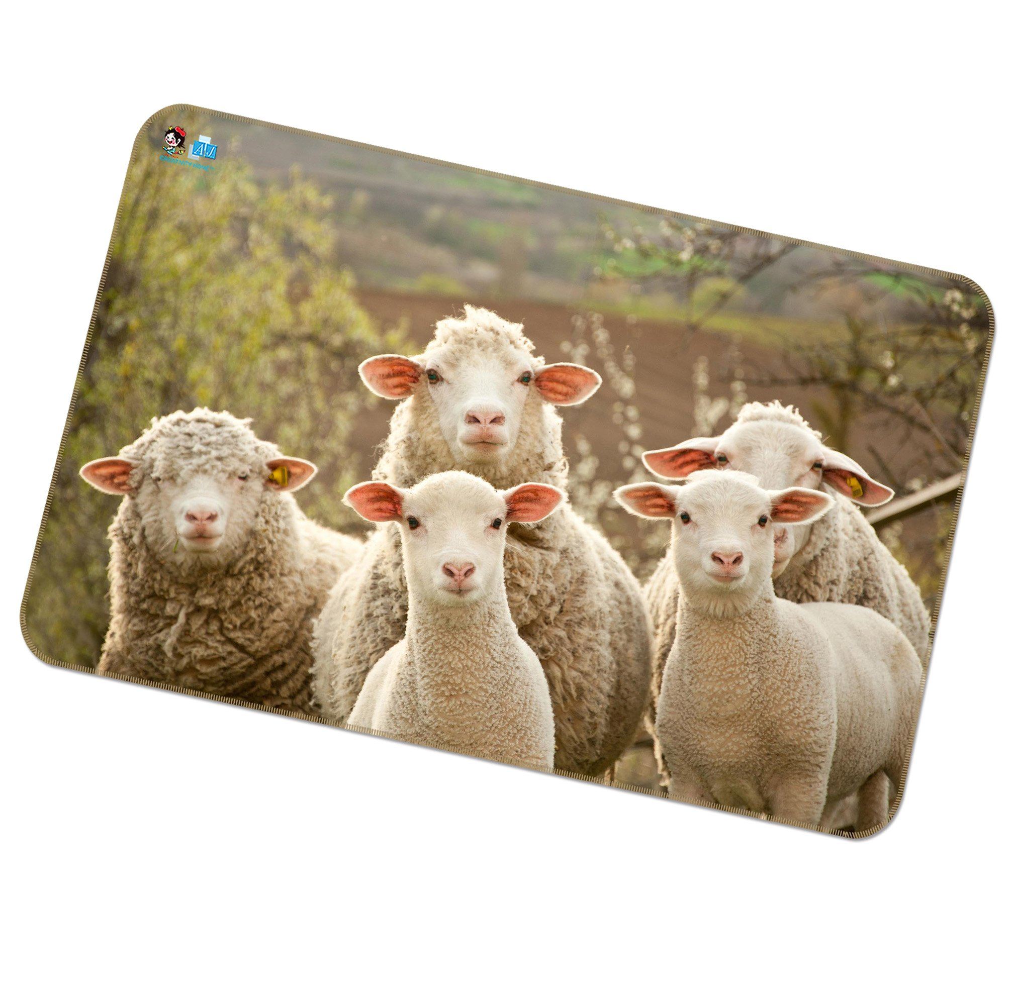 3D Lovely Sheep 260 Non Slip Rug Mat Mat AJ Creativity Home