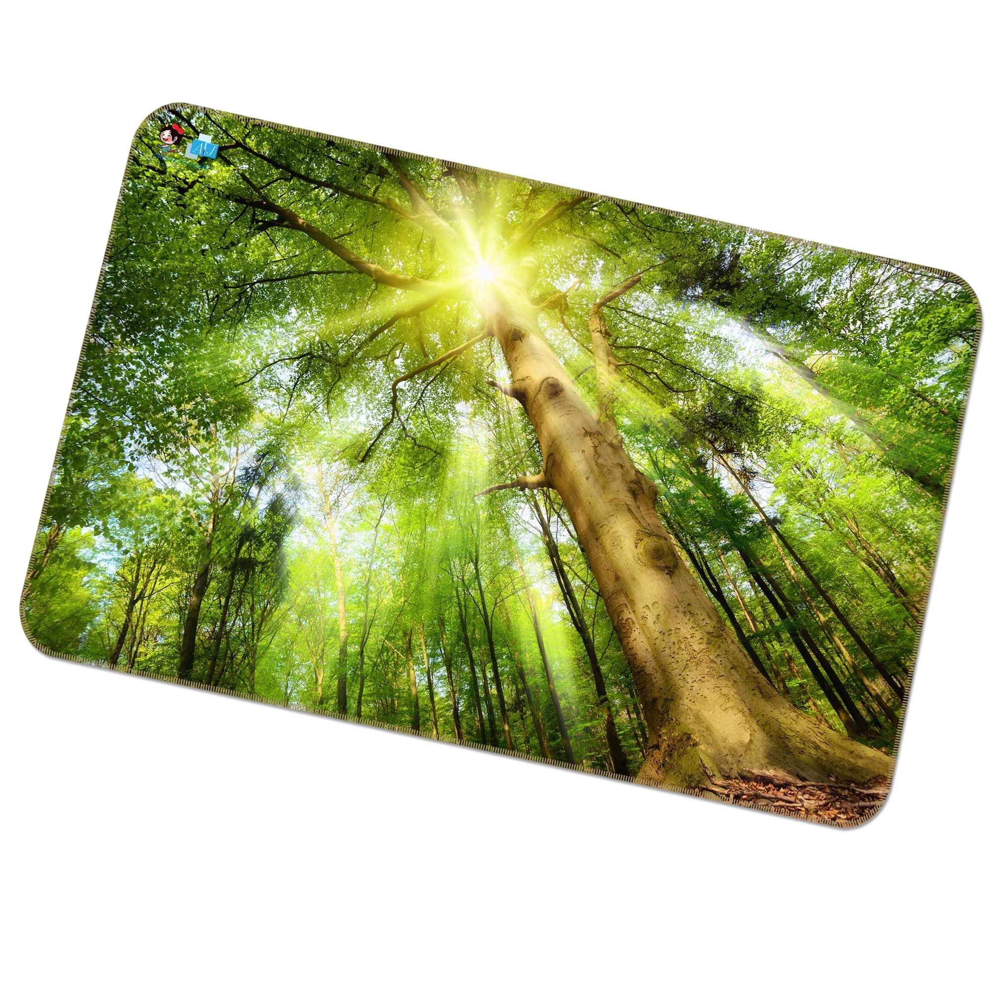3D Sunshine Tree 450 Non Slip Rug Mat Mat AJ Creativity Home