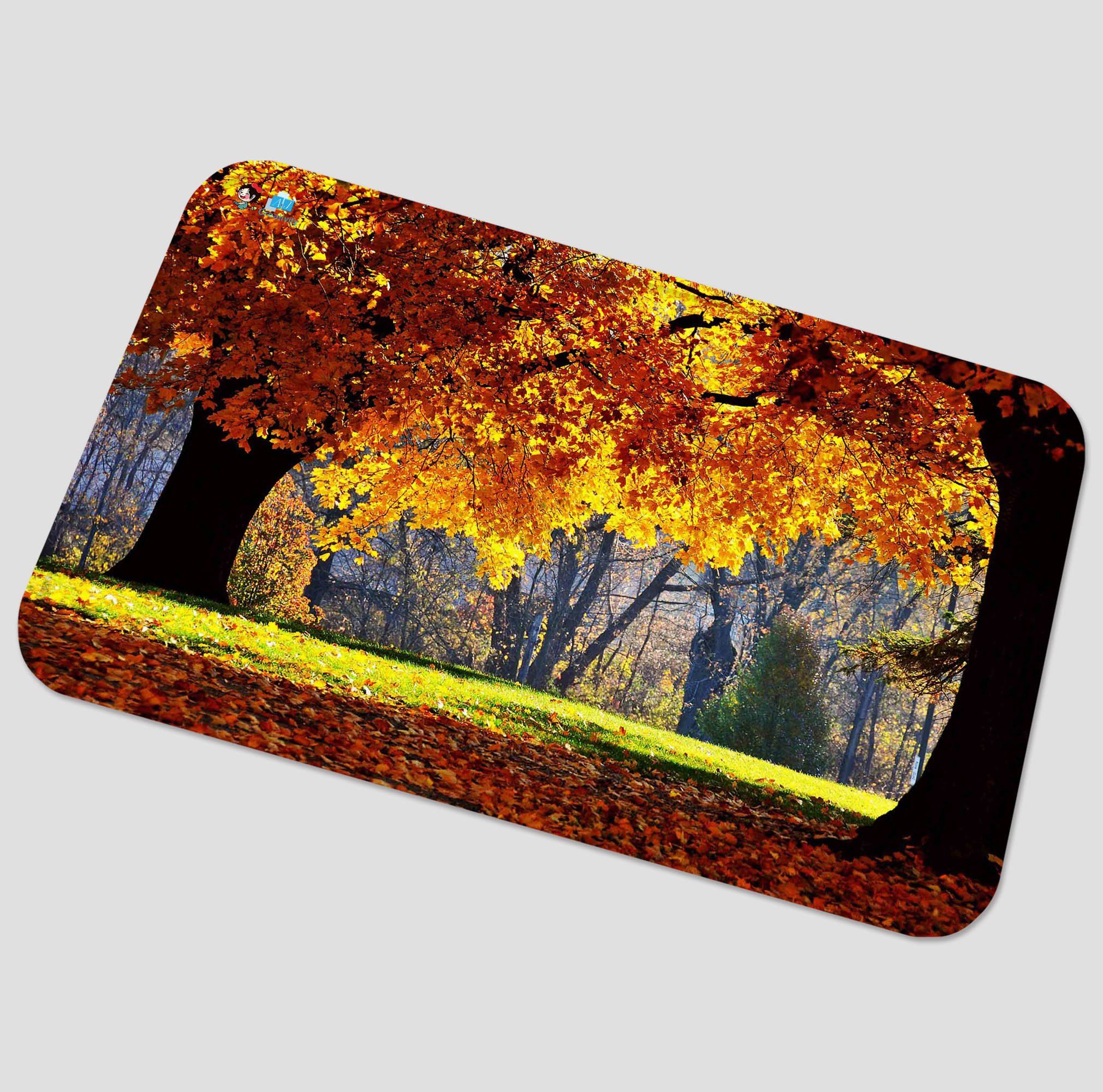 3D Orange Trees 7 Non Slip Rug Mat Mat AJ Creativity Home