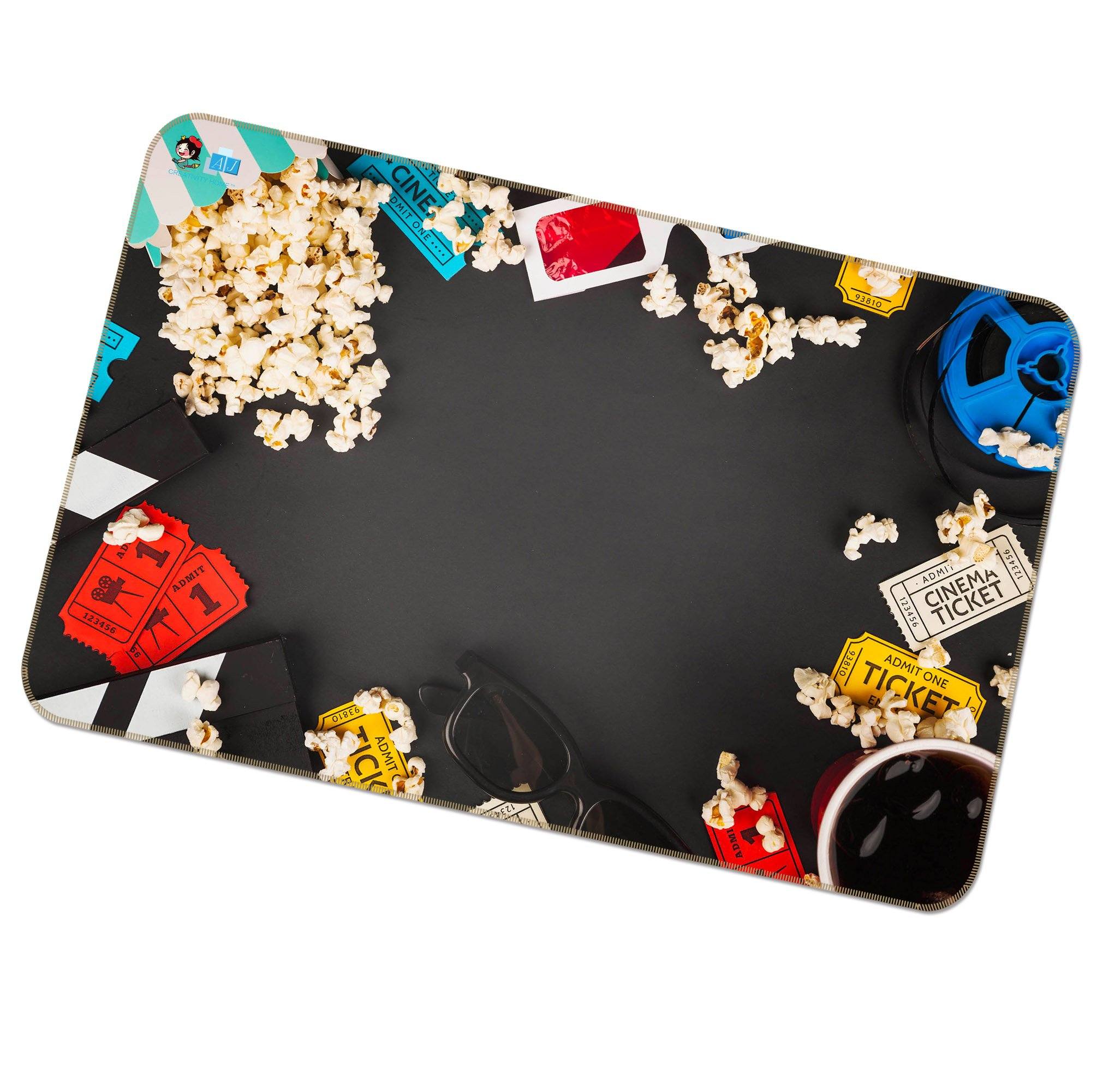 3D Popcorn Glasses 196 Non Slip Rug Mat Mat AJ Creativity Home