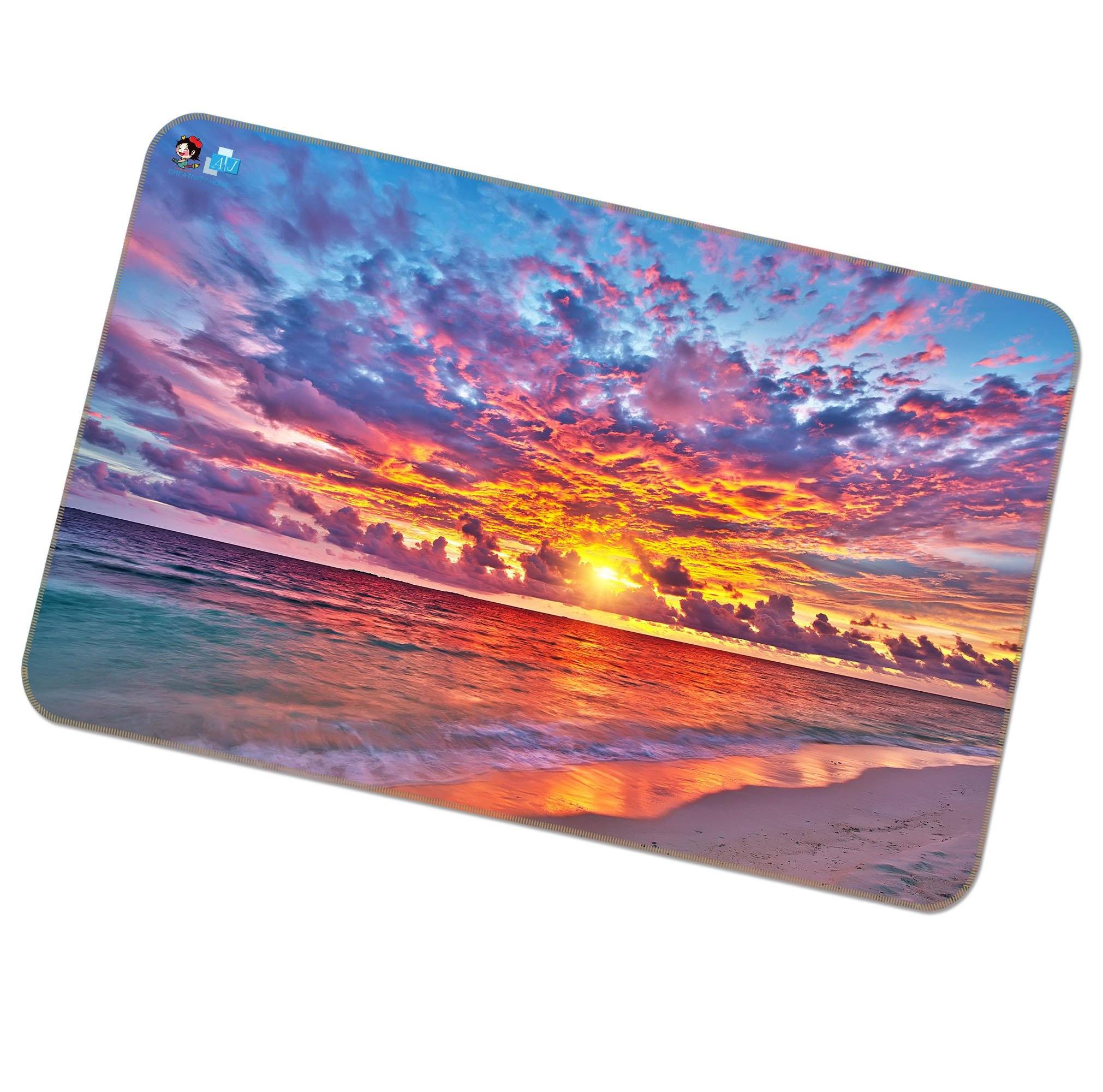 3D Sunset Clouds 443 Non Slip Rug Mat Mat AJ Creativity Home