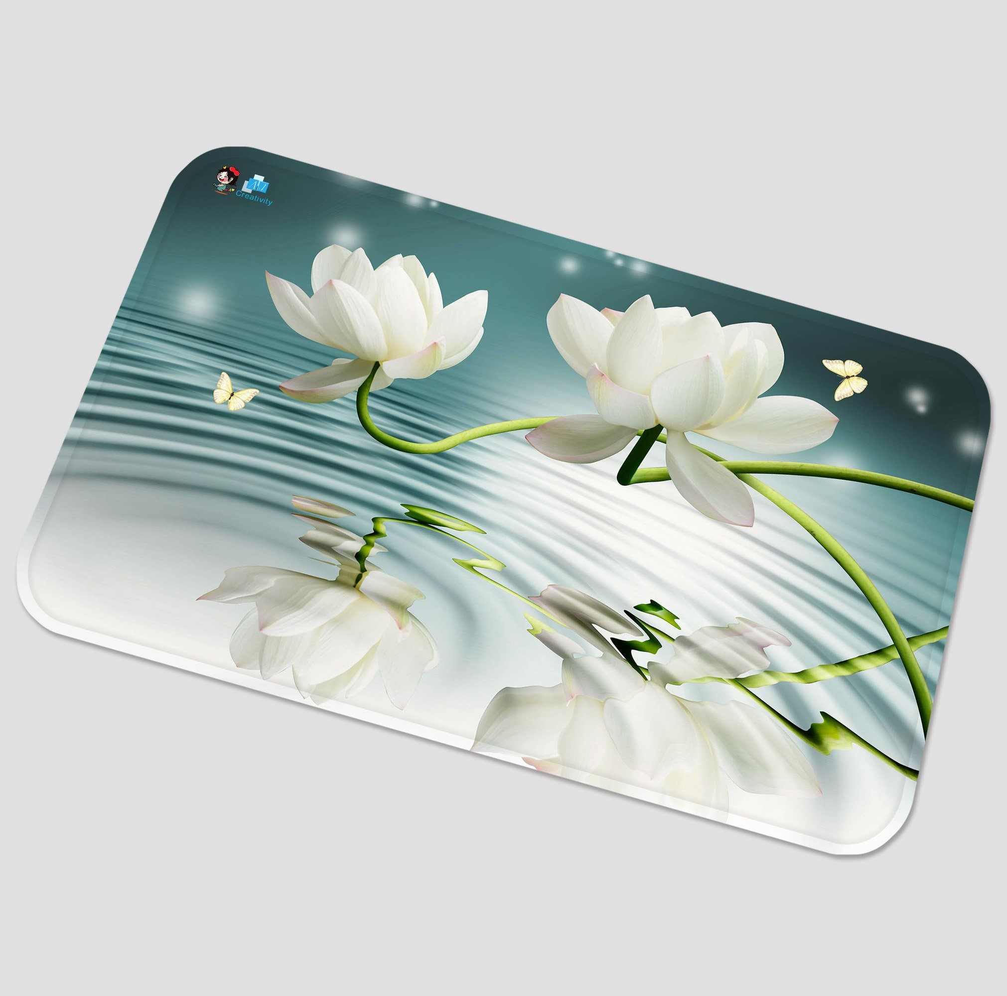 3D Fresh Pure Flowers 45 Non Slip Rug Mat Mat AJ Creativity Home