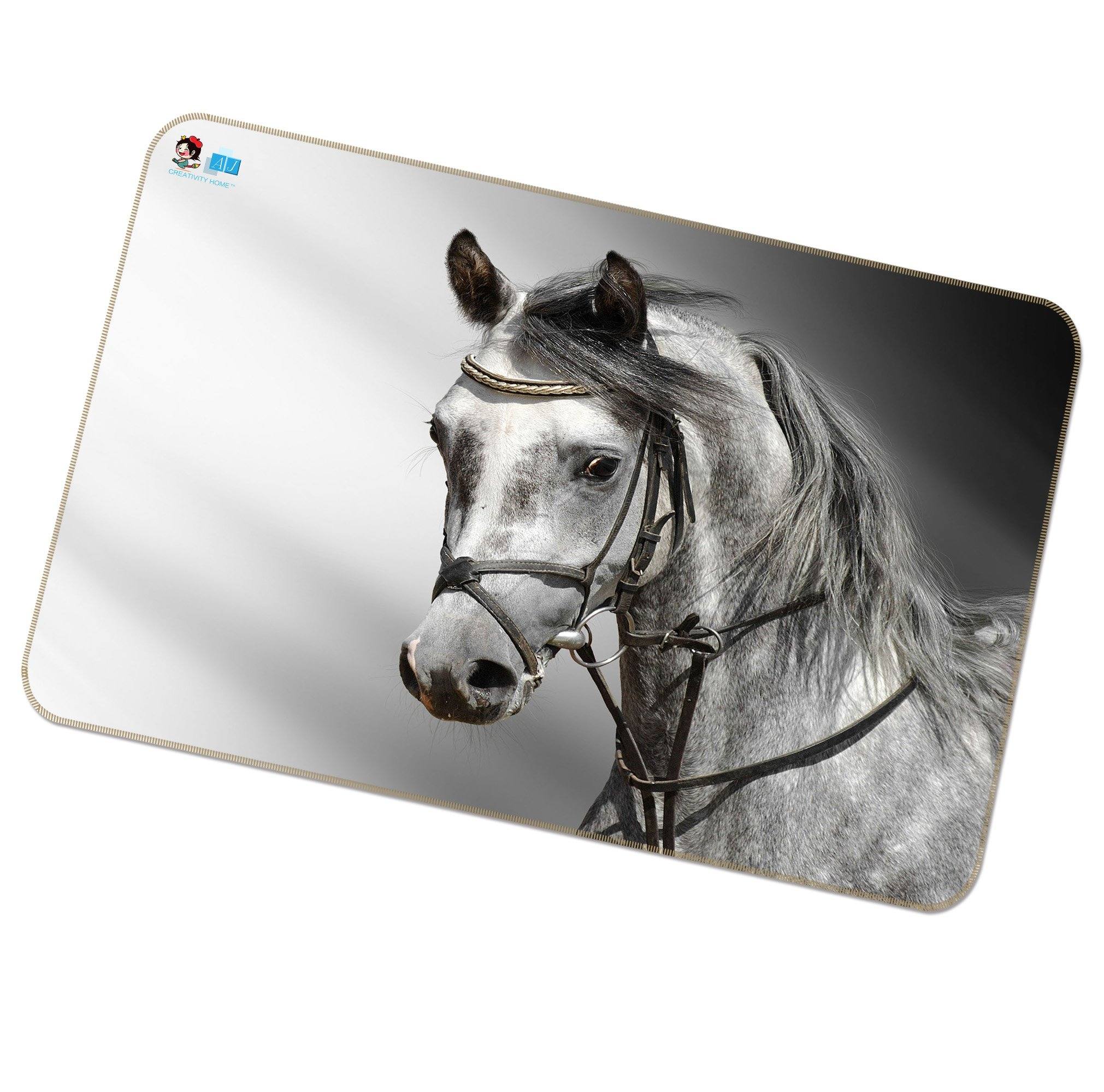 3D White Horse 054 Non Slip Rug Mat Mat AJ Creativity Home