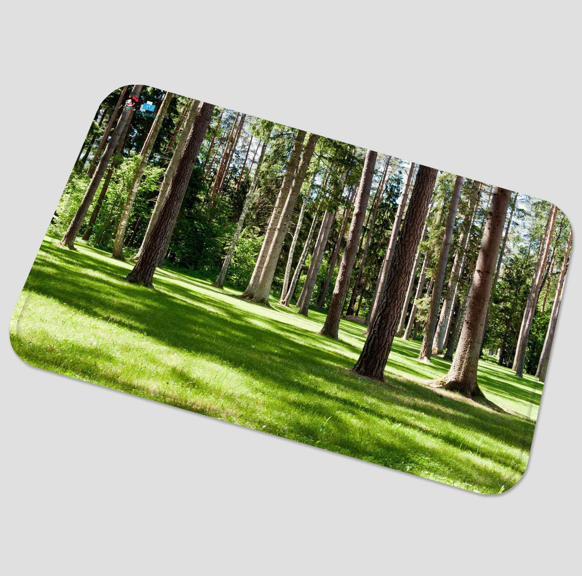 3D Grassland Tall Trees 3 Non Slip Rug Mat Mat AJ Creativity Home
