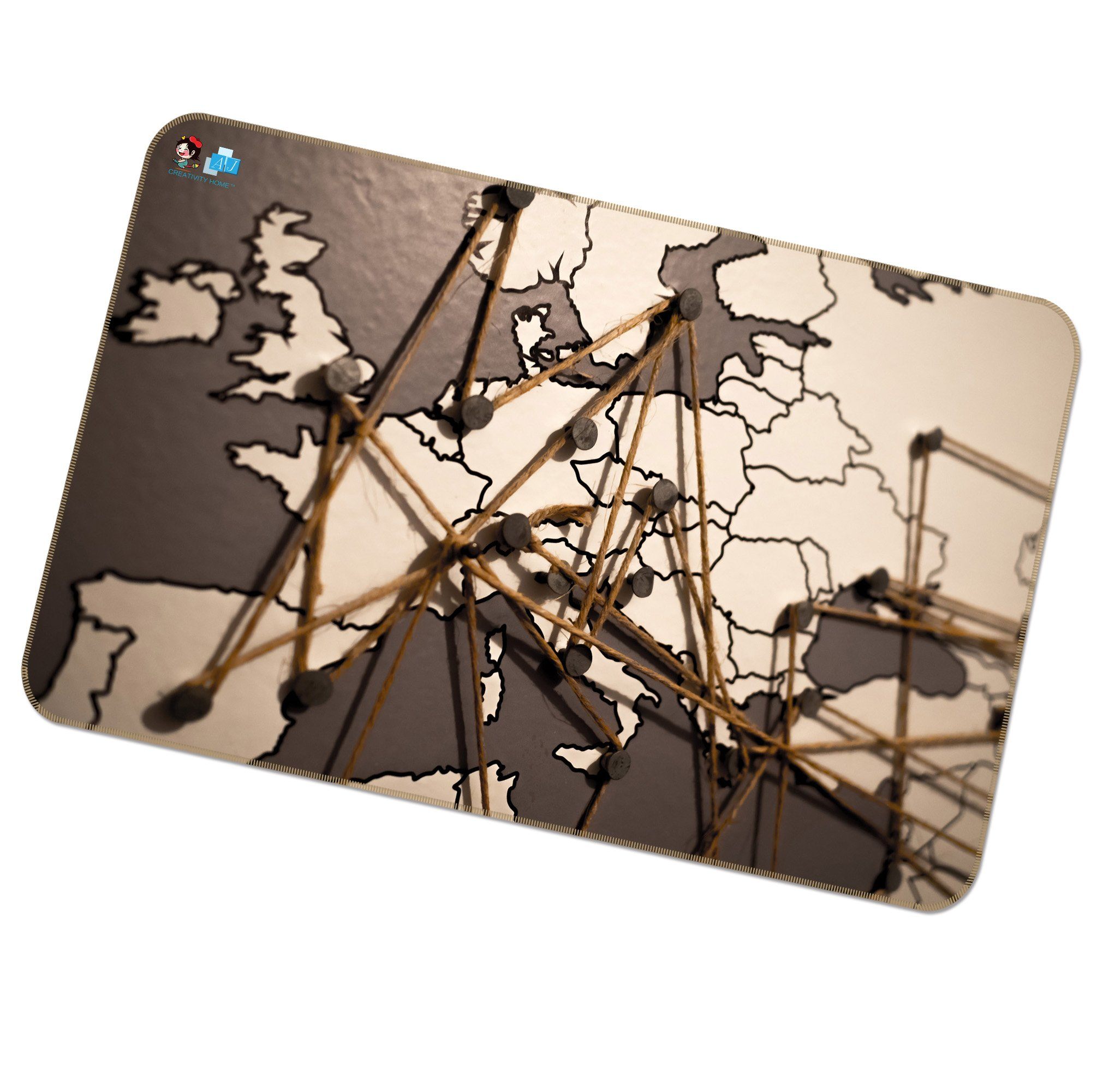 3D Marking Line 312 Non Slip Rug Mat Mat AJ Creativity Home