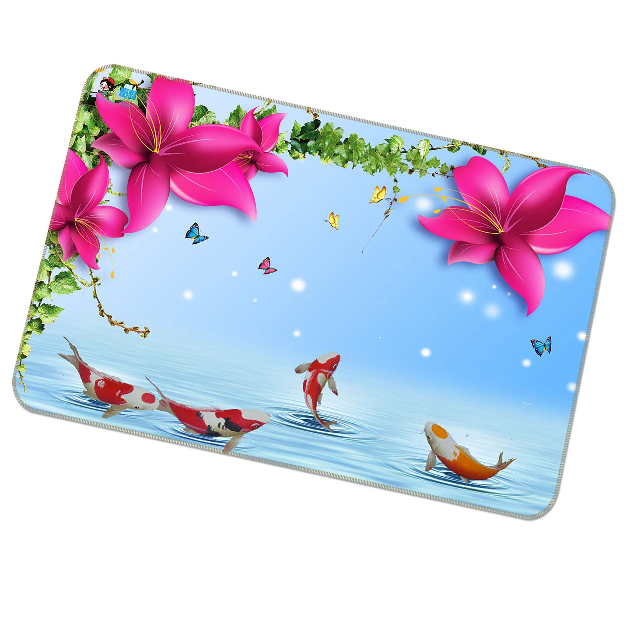 3D Butterfly Fish 433 Non Slip Rug Mat Mat AJ Creativity Home