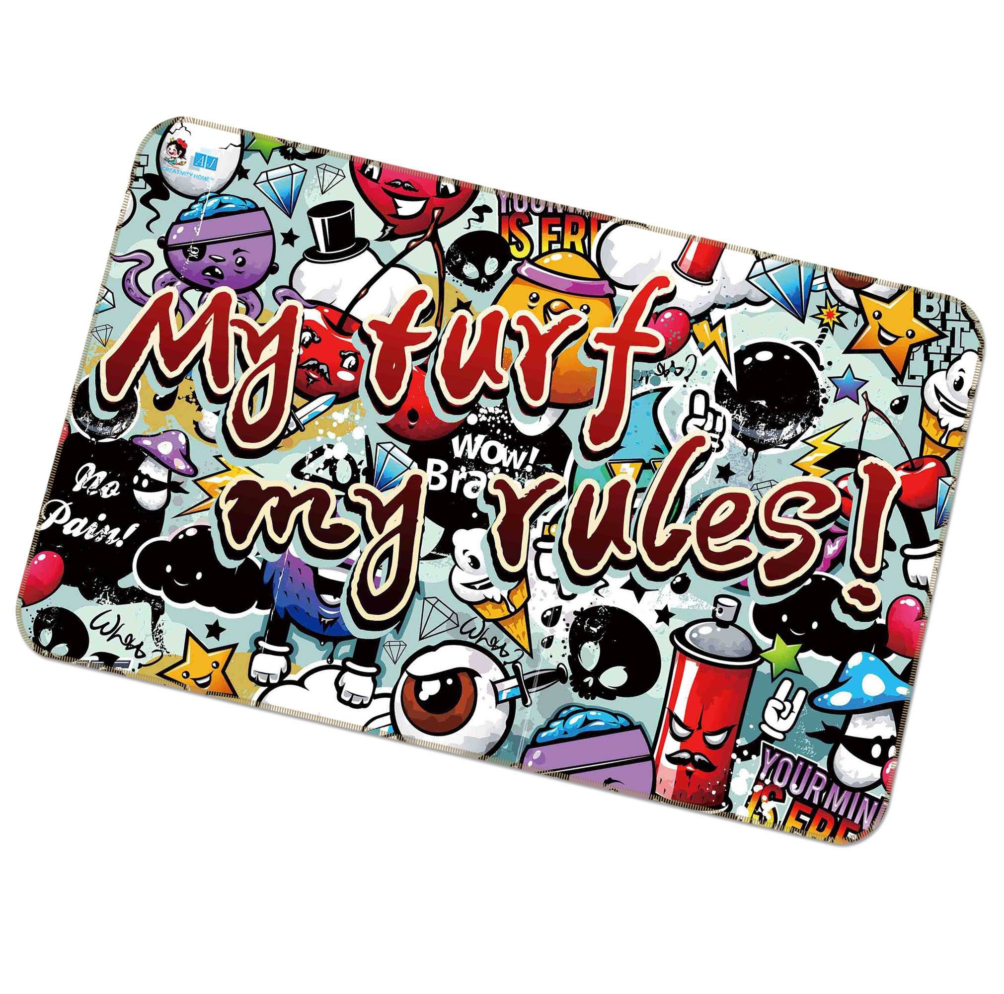 3D Graffiti Pattern 153 Non Slip Rug Mat Mat AJ Creativity Home