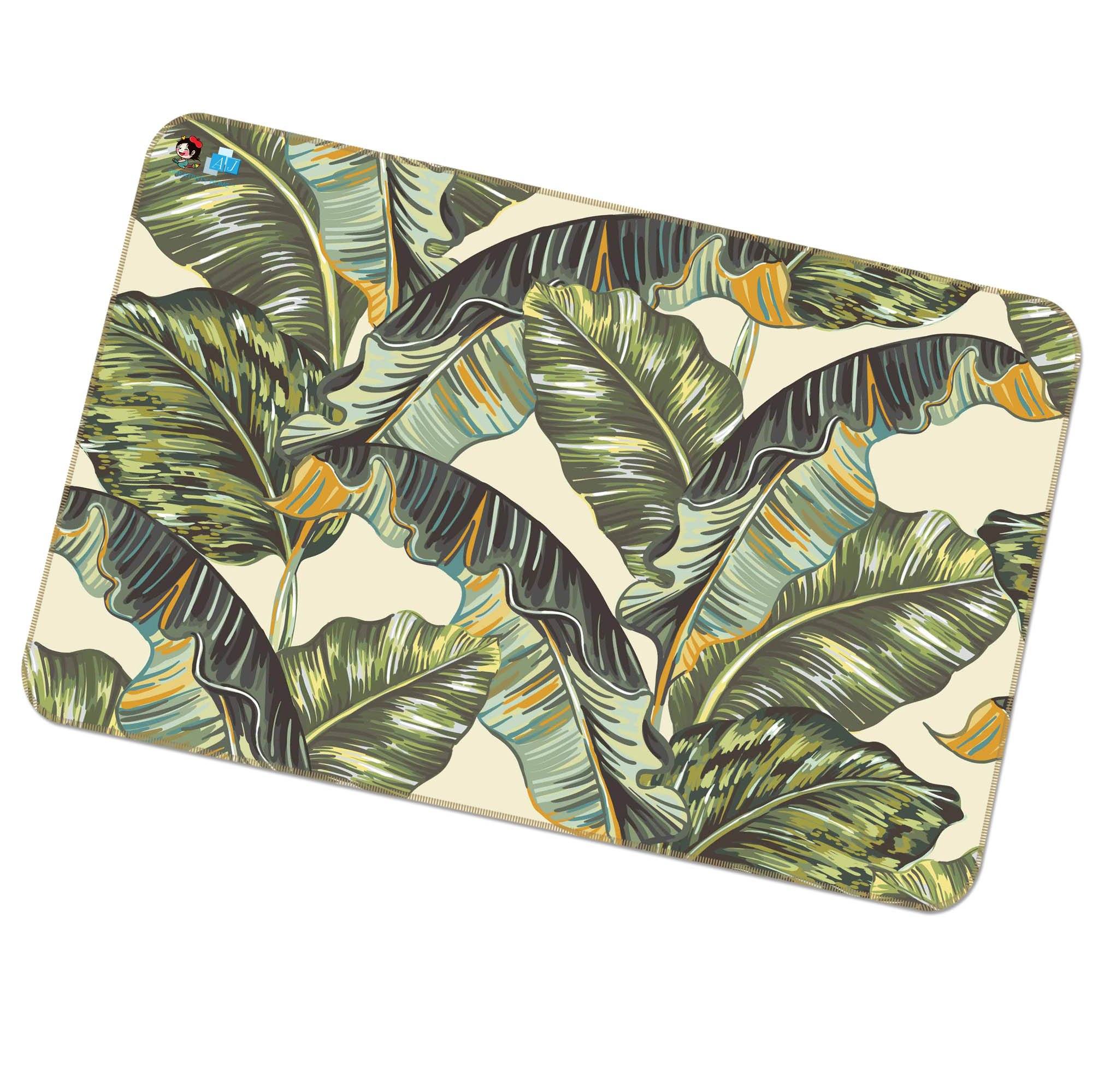 3D Green Leaf 119 Non Slip Rug Mat Mat AJ Creativity Home