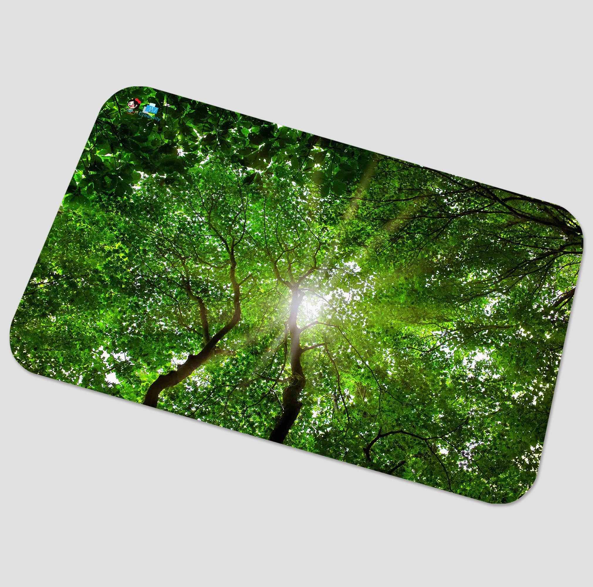 3D Forest Trees Top Sky 10 Non Slip Rug Mat Mat AJ Creativity Home