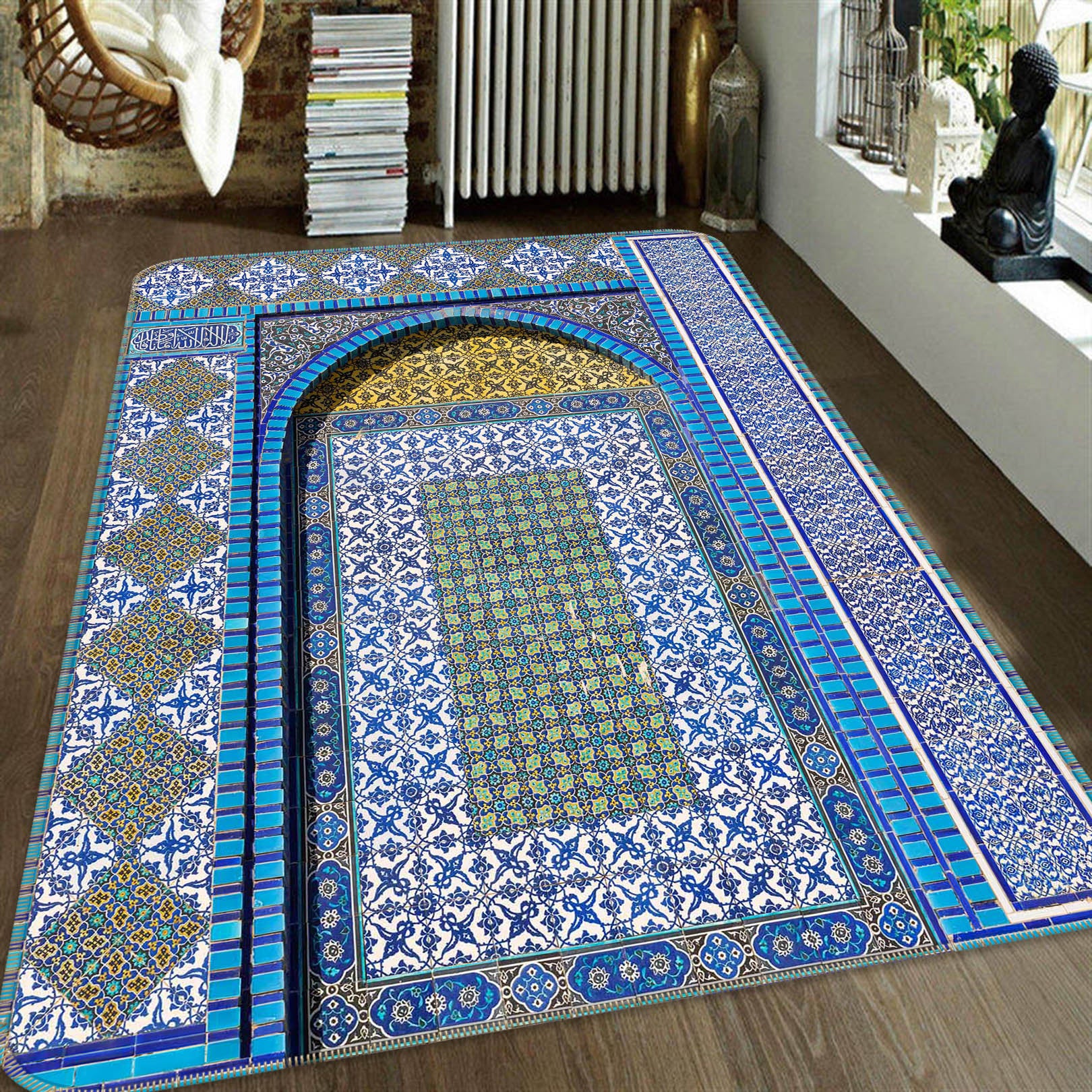 3D Traditional Pattern 195 Assaf Frank Rug Non Slip Rug Mat