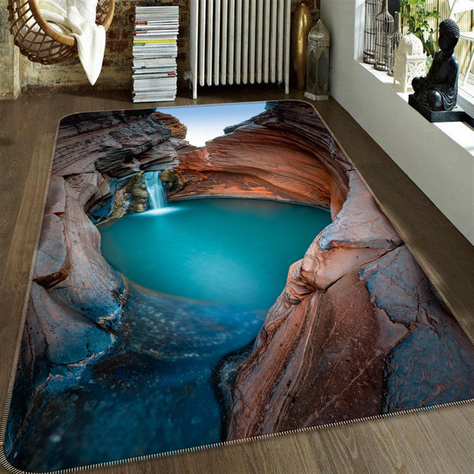 3D Seawater 26044 Non Slip Rug Mat