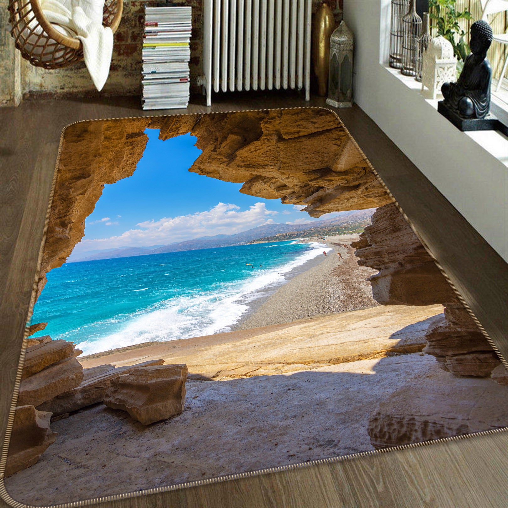 3D Seaside 26037 Non Slip Rug Mat