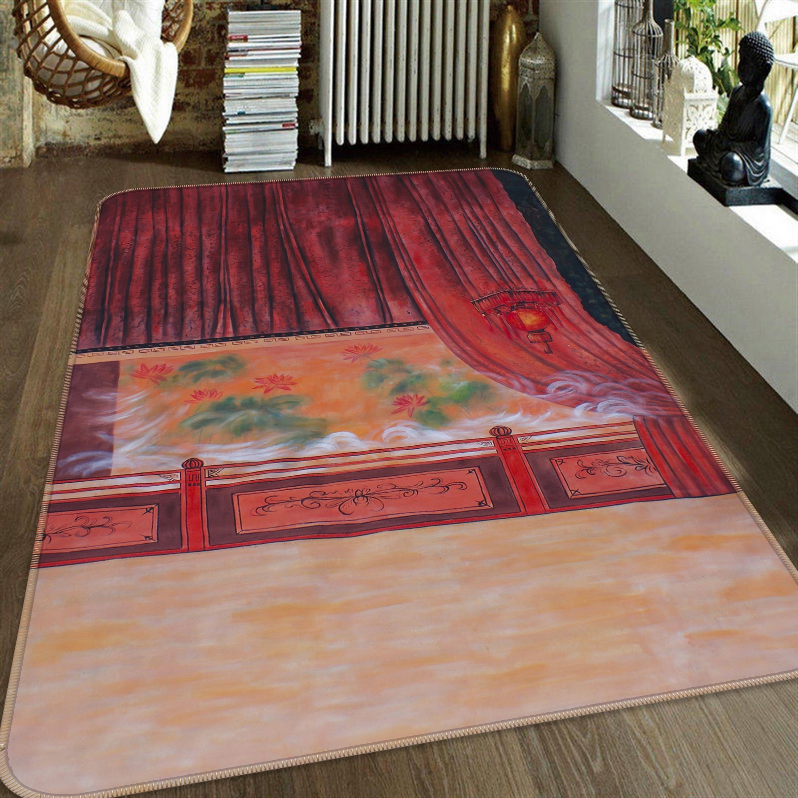 3D Painting Screen 76084 Non Slip Rug Mat
