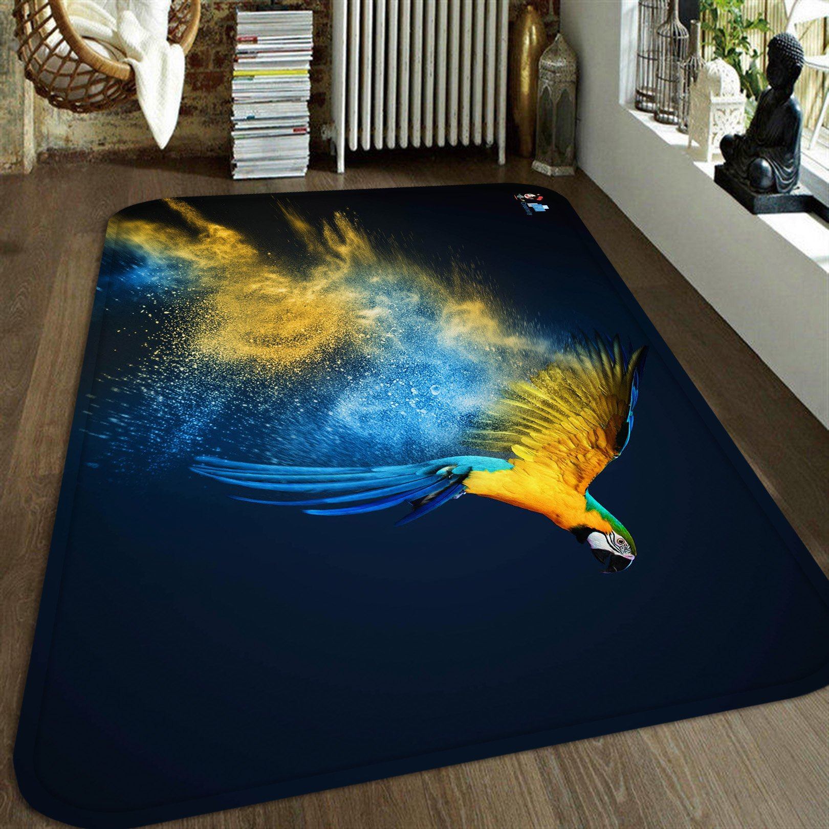 3D Flying Parrot 107 Non Slip Rug Mat Mat AJ Creativity Home