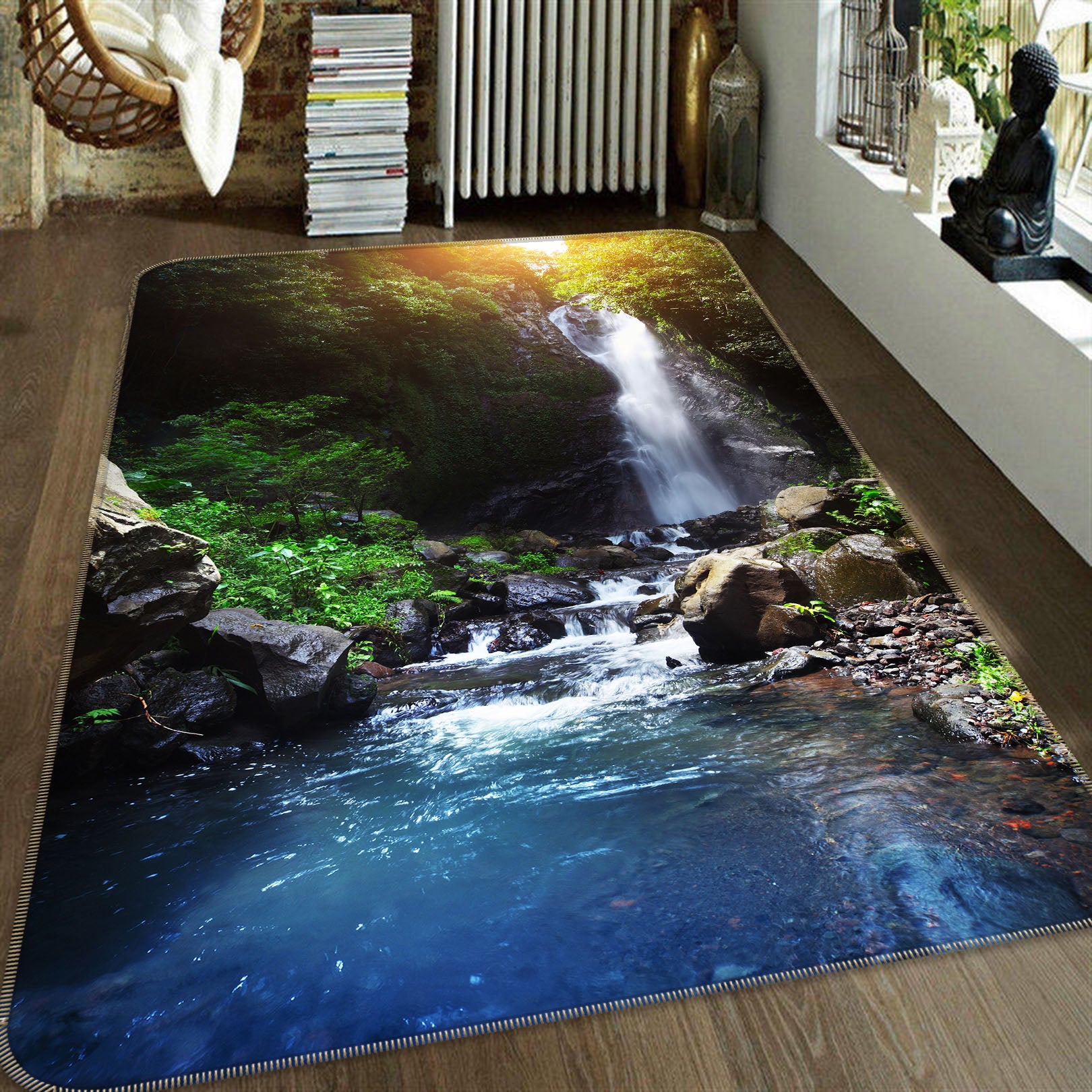 3D Waterfall 26018 Non Slip Rug Mat