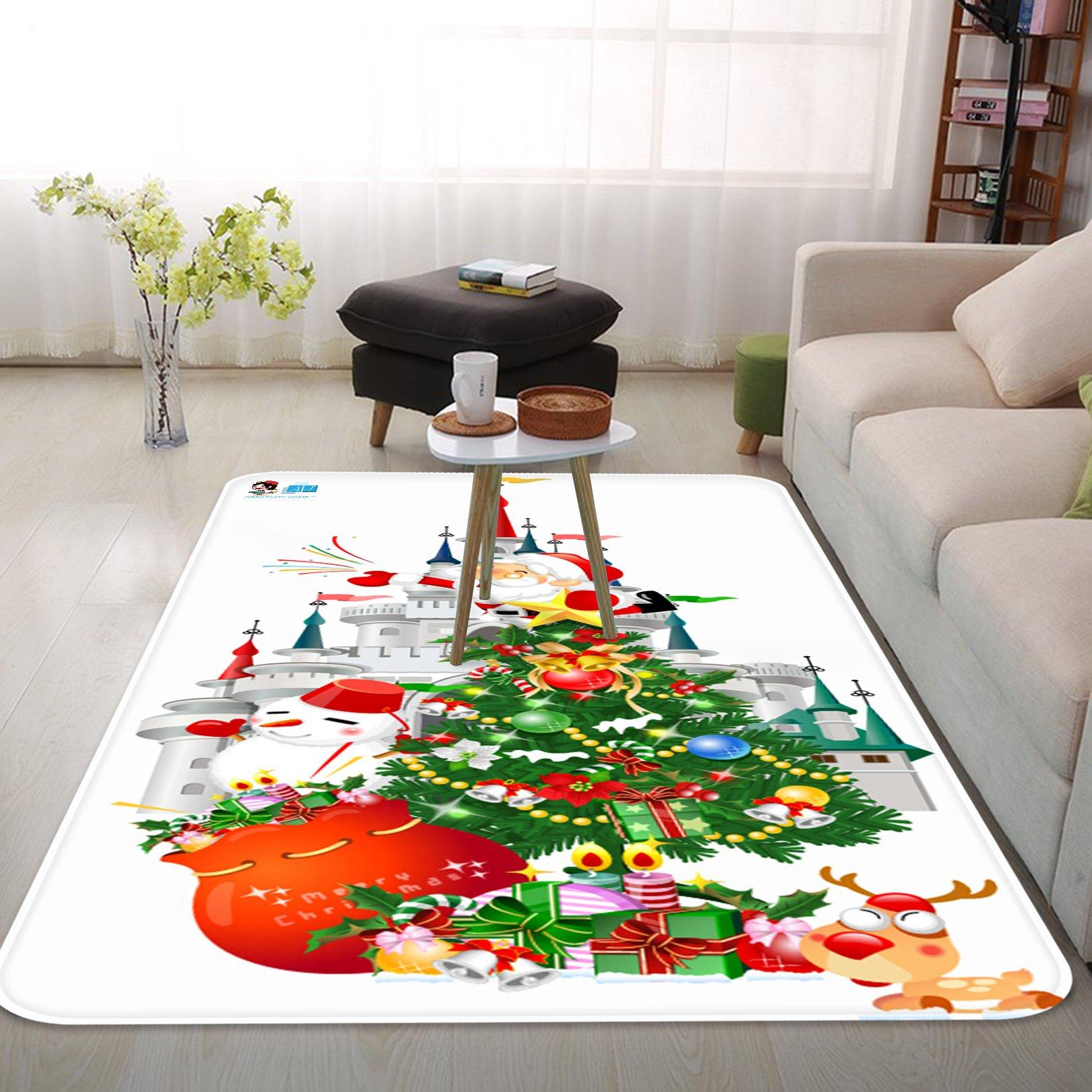 3D Villa Christmas Giftl 048 Non Slip Rug Mat Mat AJ Creativity Home