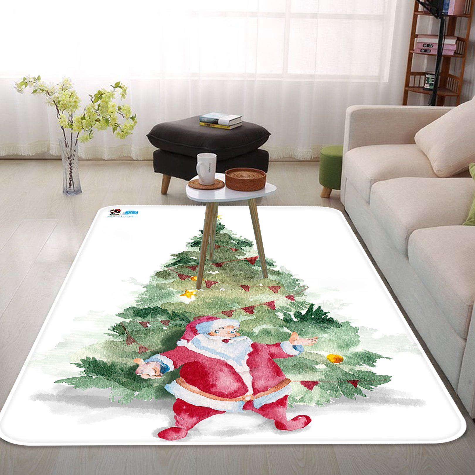 3D Santa Claus Decoration 045 Non Slip Rug Mat Mat AJ Creativity Home