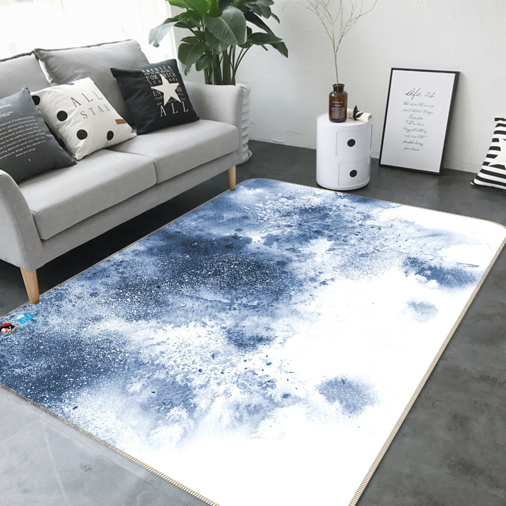 3D Ink And Wash 538 Non Slip Rug Mat Mat AJ Creativity Home