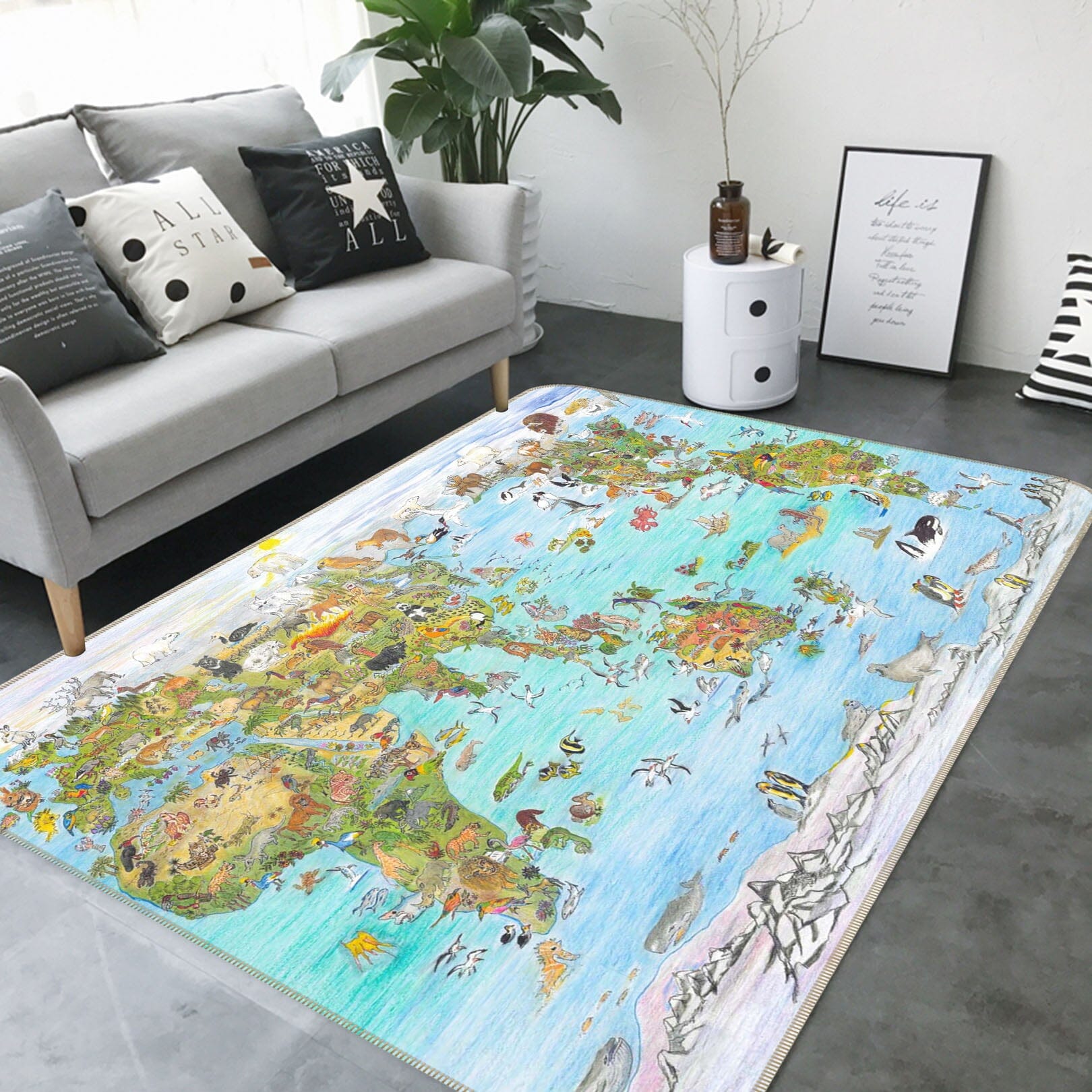 3D Cute Animal 1515 Michael Sewell Rug Non Slip Rug Mat Mat AJ Creativity Home