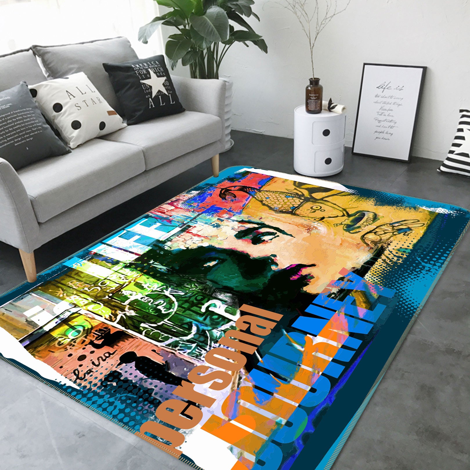 3D Pattern Girl 77117 Non Slip Rug Mat