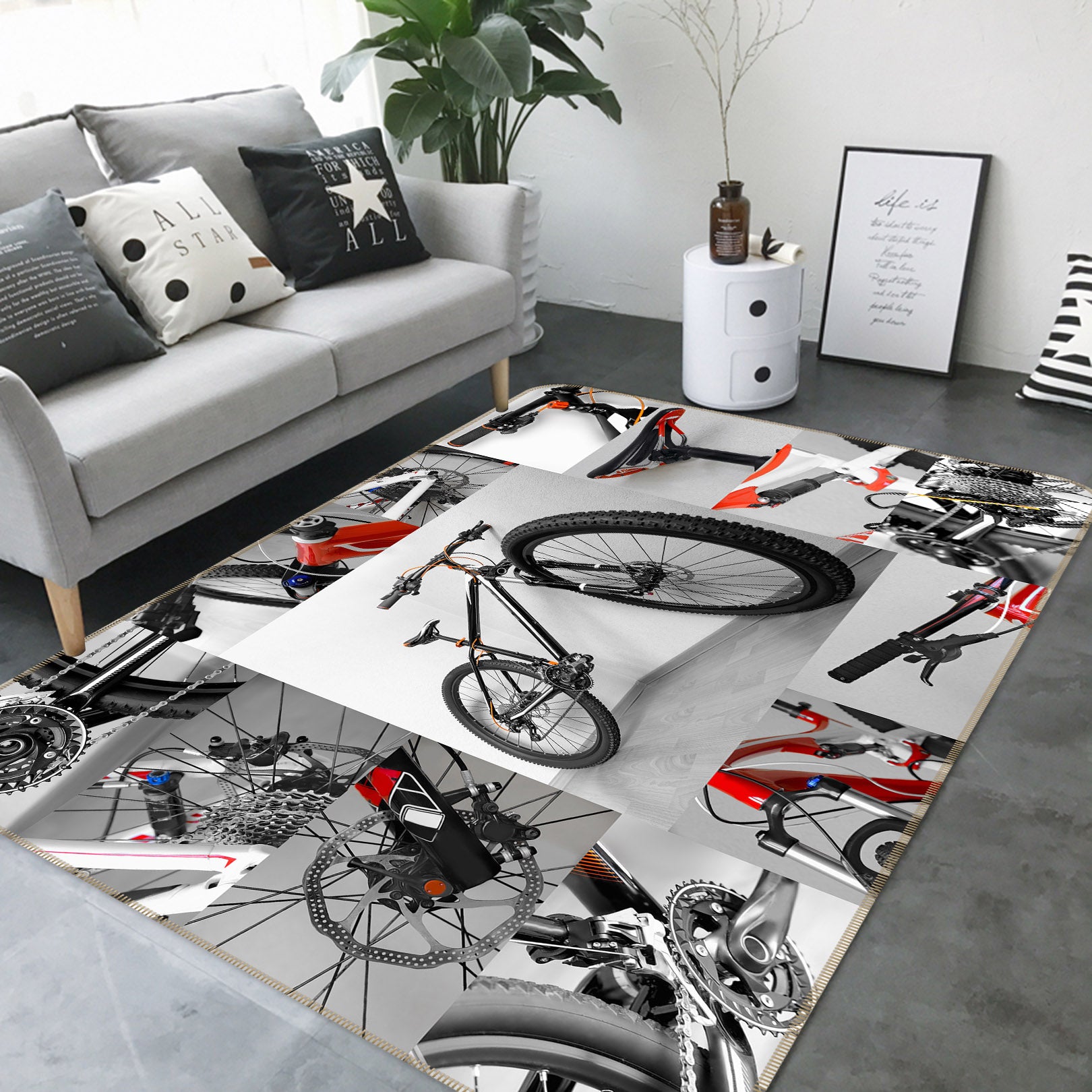 3D Mountain Bike 42108 Vehicle Non Slip Rug Mat