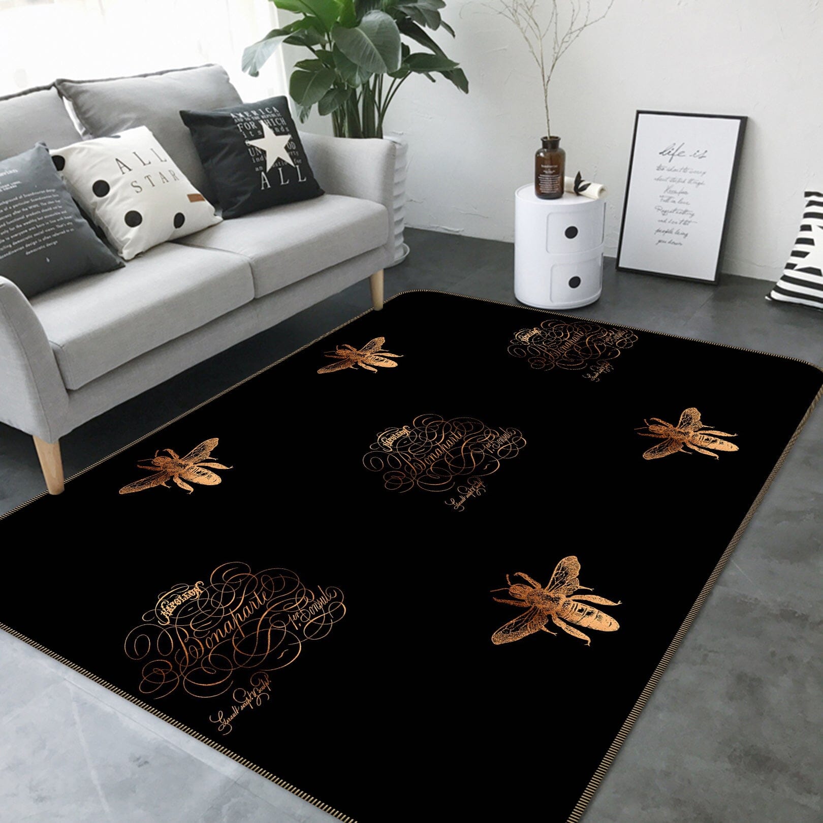 3D Golden Firefly 171 Uta Naumann Rug Non Slip Rug Mat Mat AJ Creativity Home