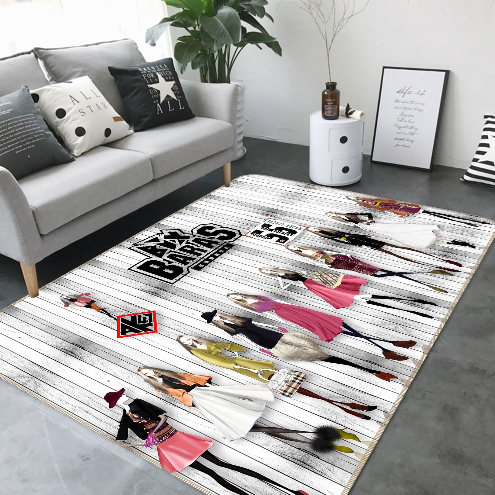 3D Clothing Model 77021 Non Slip Rug Mat