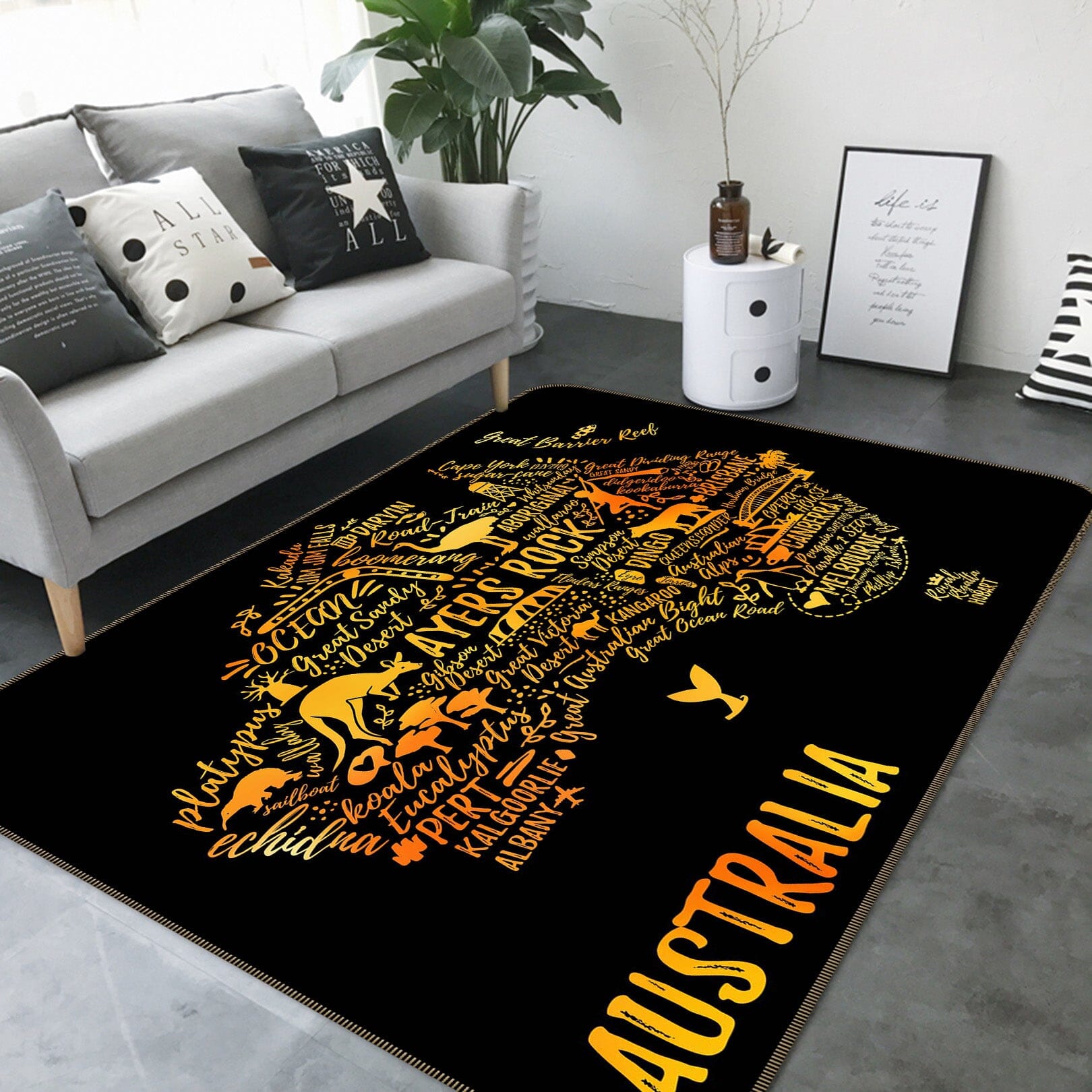 3D Golden Letters 254 World Map Non Slip Rug Mat Mat AJ Creativity Home