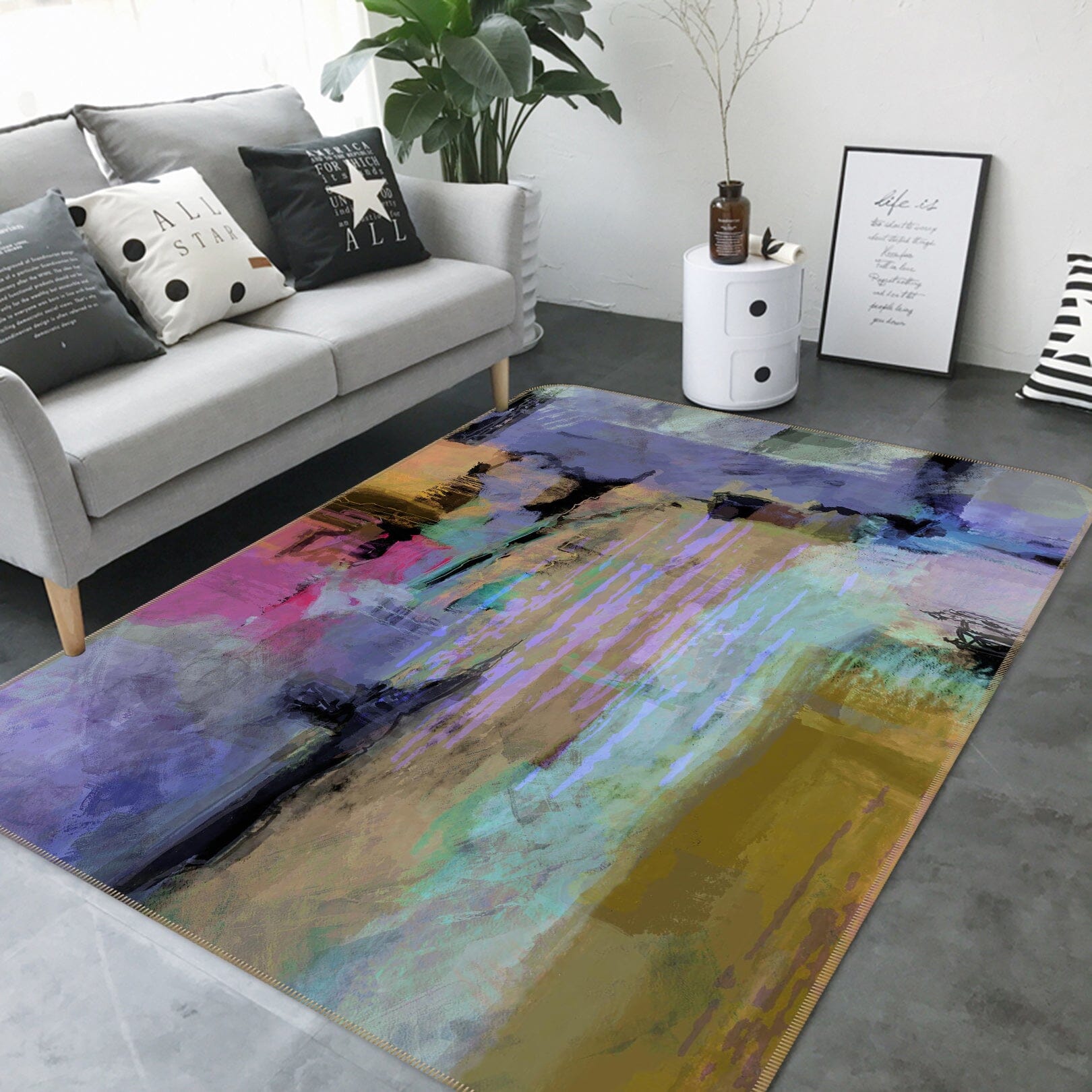 3D Graffiti 116 Michael Tienhaara Rug Non Slip Rug Mat Mat AJ Creativity Home