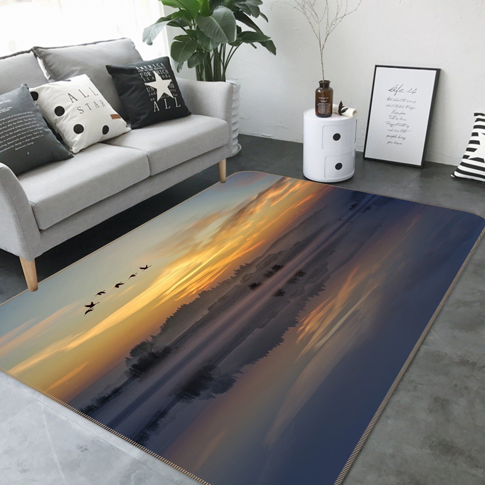 3D Twilight Bird 632 Animal Non Slip Rug Mat Mat AJ Creativity Home