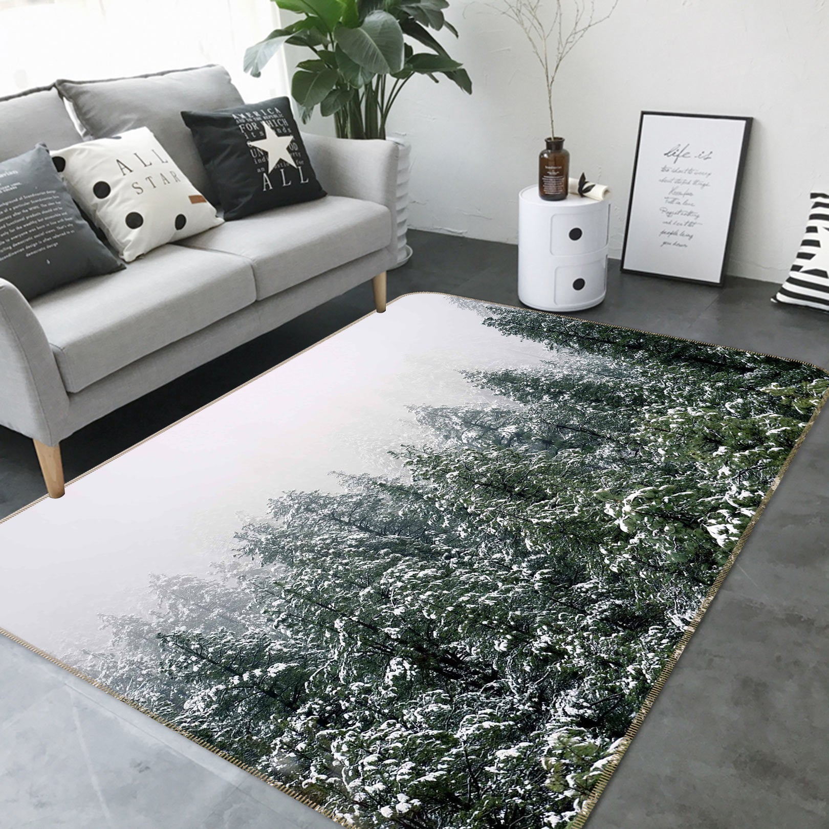 3D Forest 77222 Non Slip Rug Mat