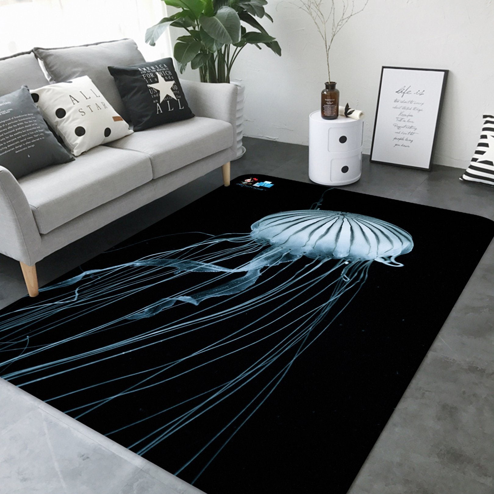 3D Jellyfish 1739 Non Slip Rug Mat Mat AJ Creativity Home