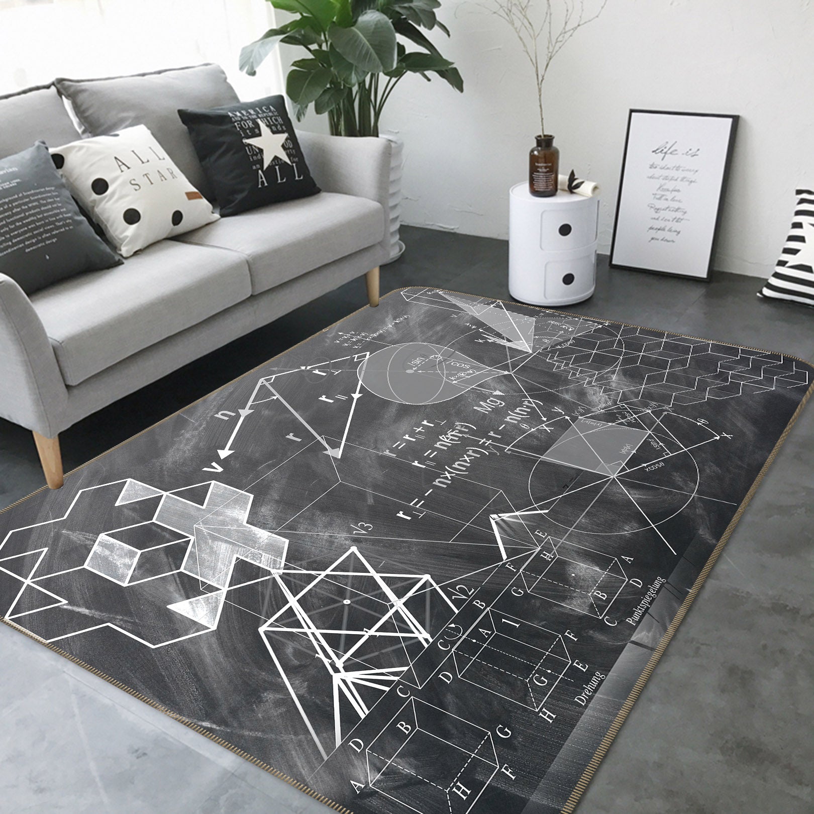 3D Three-Dimensional 36163 Non Slip Rug Mat