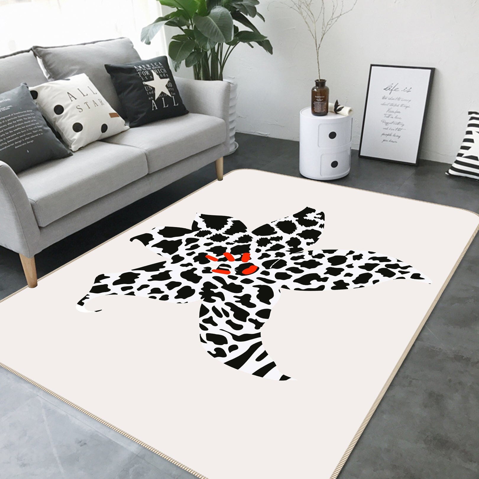 3D Zebra Blossom 1147 Boris Draschoff Rug Non Slip Rug Mat Mat AJ Creativity Home