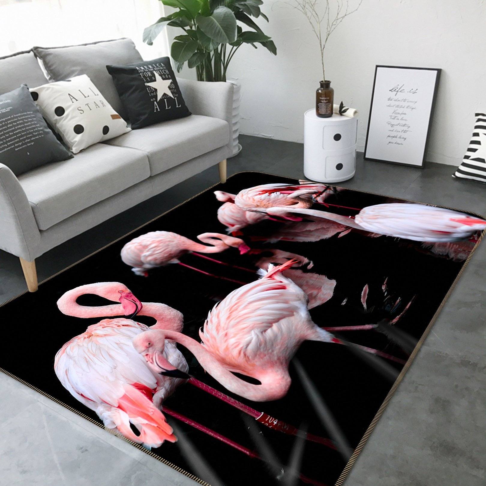 3D Pink Fflamingo 621 Animal Non Slip Rug Mat Mat AJ Creativity Home