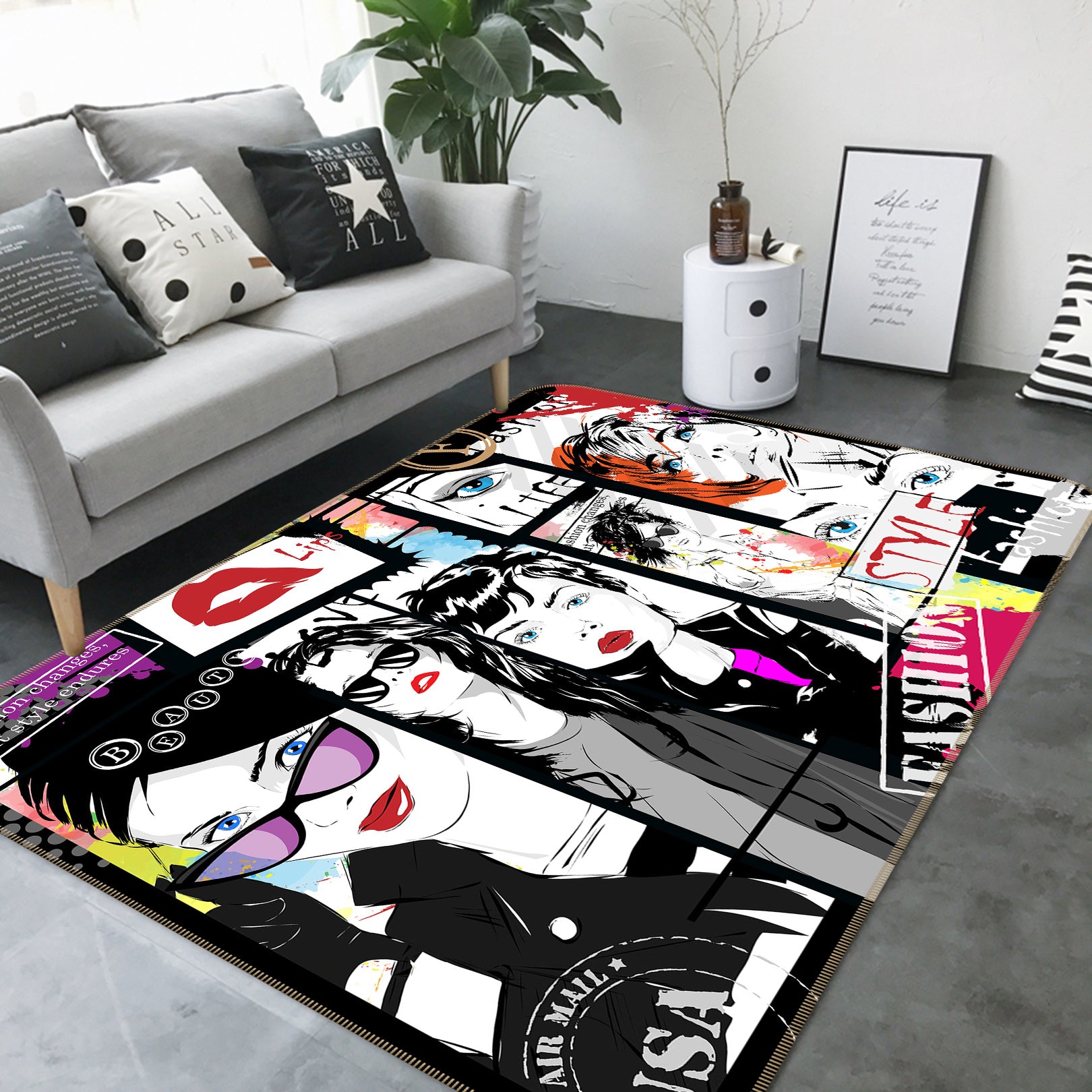 3D Poster Model 1020 Non Slip Rug Mat