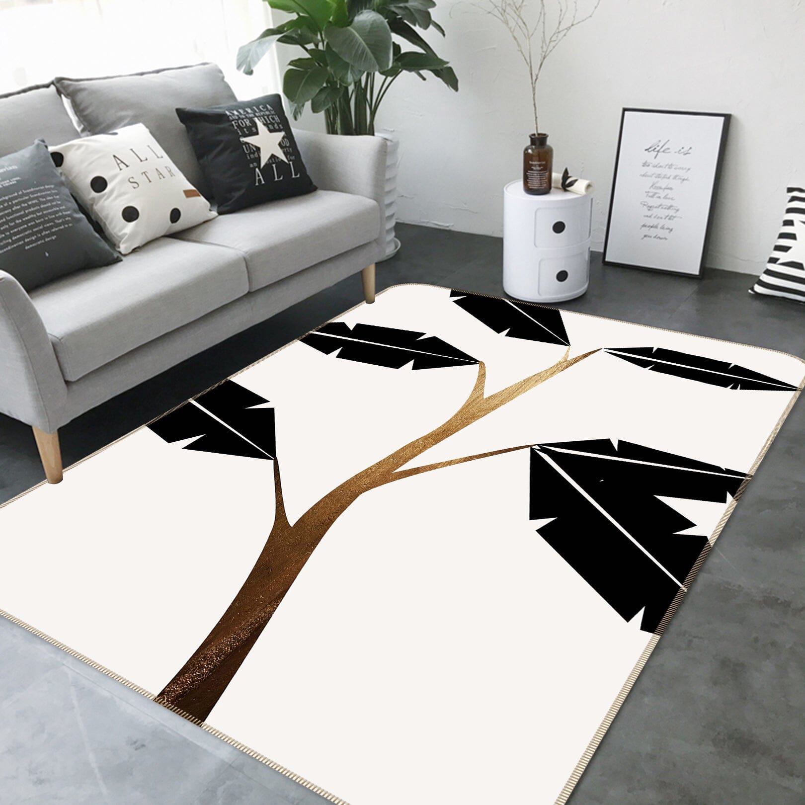 3D Leaf Shape 1011 Boris Draschoff Rug Non Slip Rug Mat Mat AJ Creativity Home