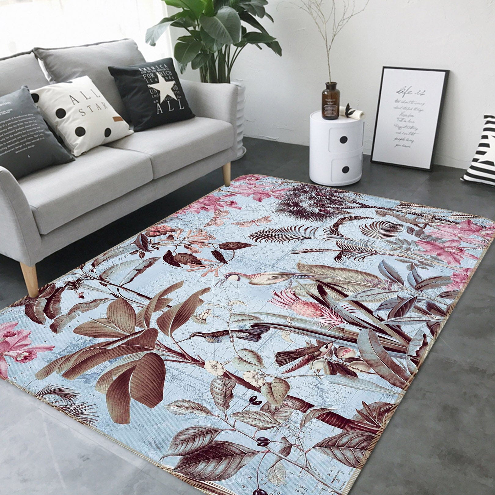 3D Red Flower 1025 Andrea haase Rug Non Slip Rug Mat Mat AJ Creativity Home