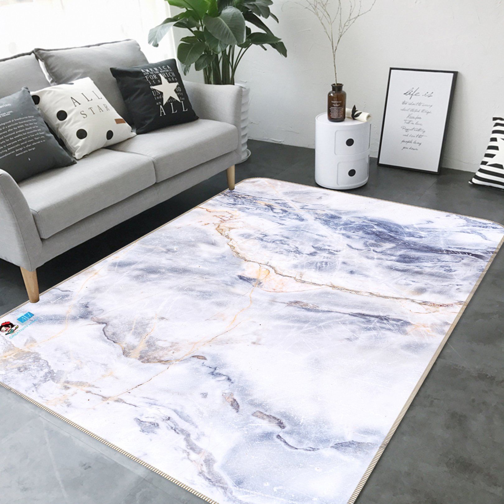 3D Marble 741 Non Slip Rug Mat Mat AJ Creativity Home