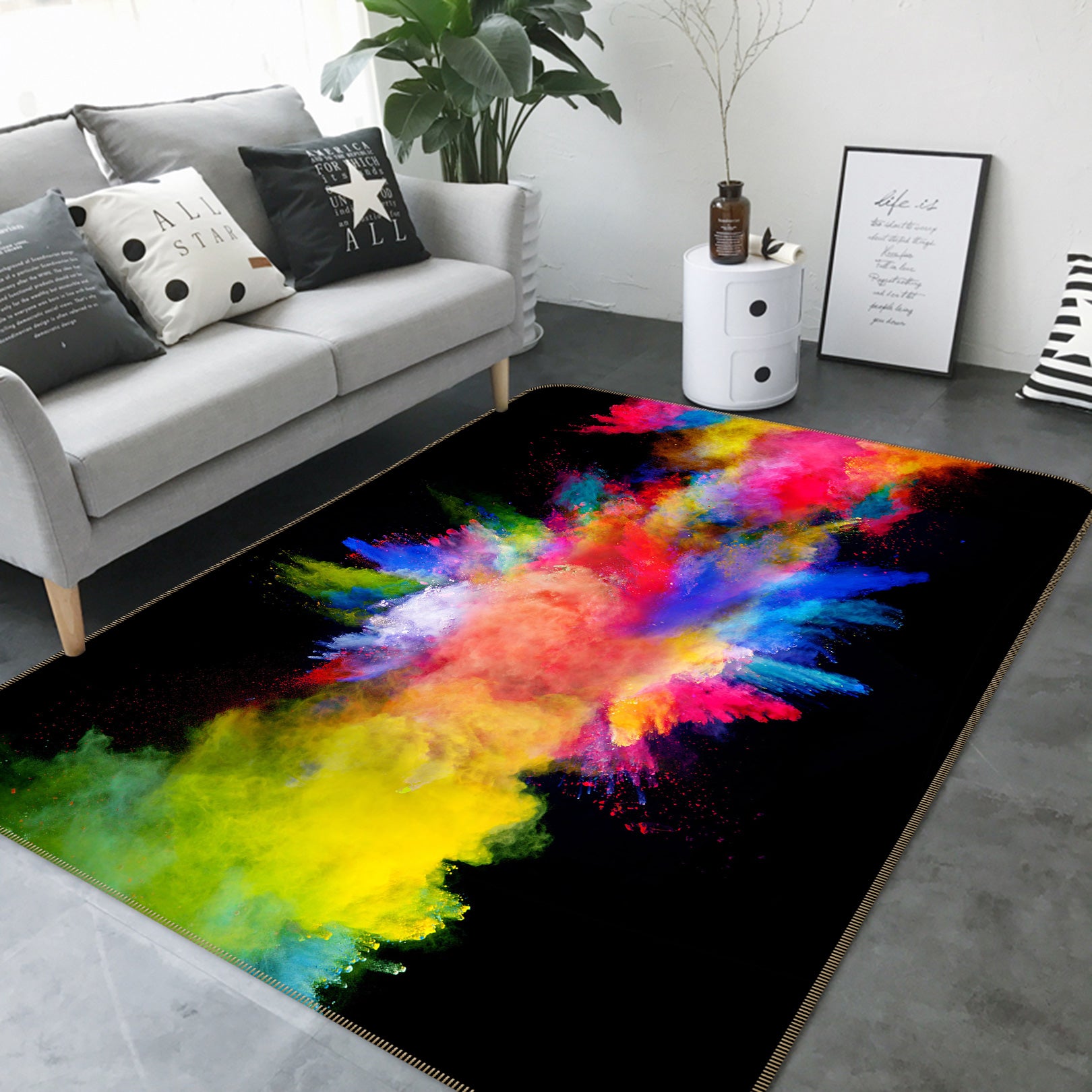 3D Colorful 77133 Non Slip Rug Mat
