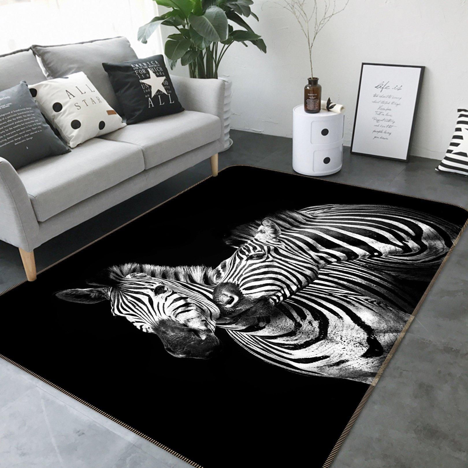 3D Zebras 652 Animal Non Slip Rug Mat Mat AJ Creativity Home