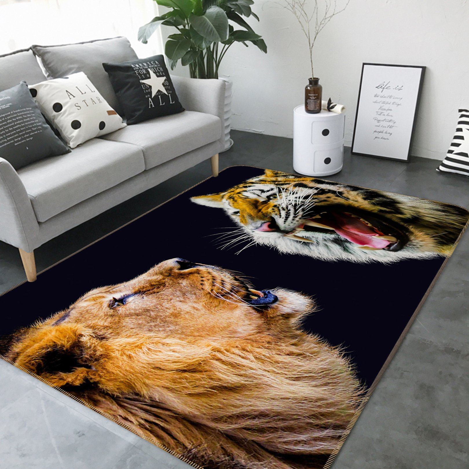 3D Lions Tiger 557 Animal Non Slip Rug Mat Mat AJ Creativity Home