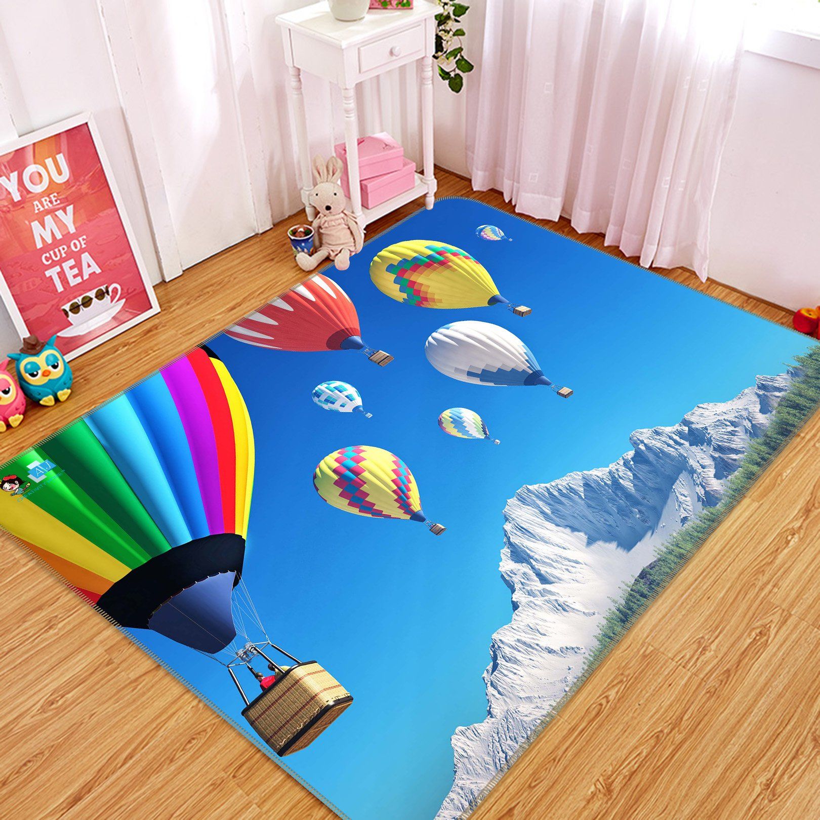 3D Hot Air Balloons 209 Non Slip Rug Mat Mat AJ Creativity Home